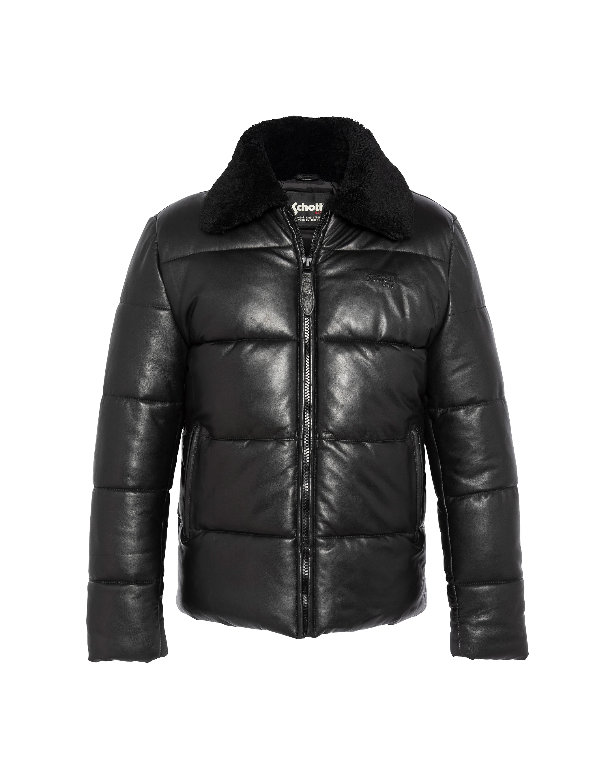 Urban black jacket, lamb leather - Main Image