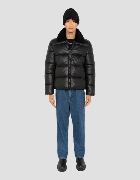 トップス Archive SCHORL LEATHER PATCH Zip Parka SAME | THE LEATHER PARKA | Black | Women's Outerwear