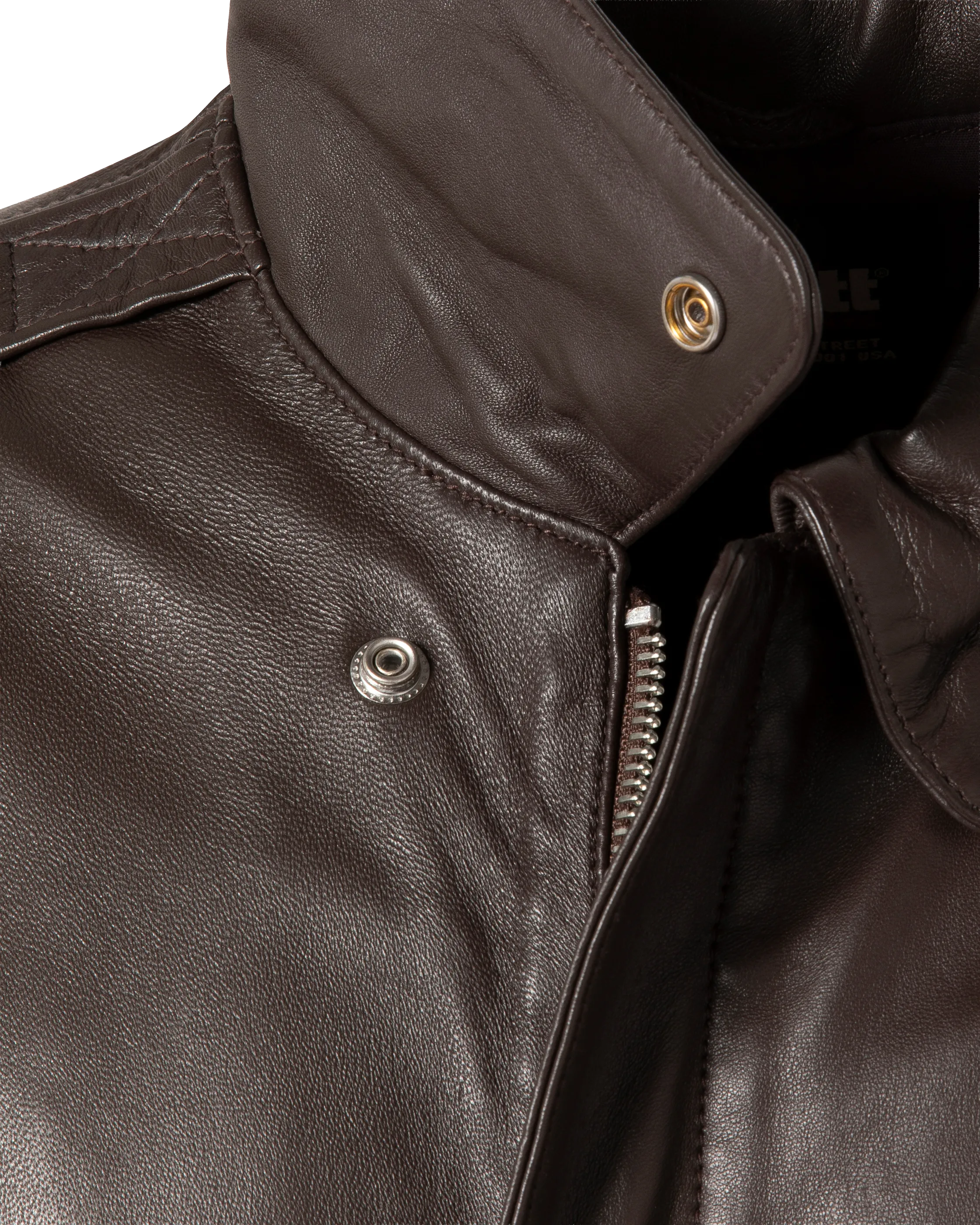 flight jacket brown, lambskin leather-5
