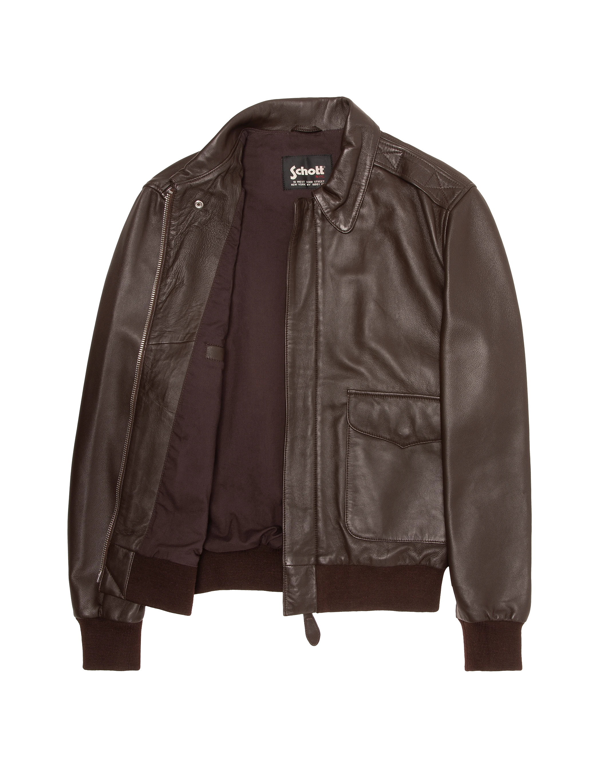 flight jacket brown, lambskin leather-6