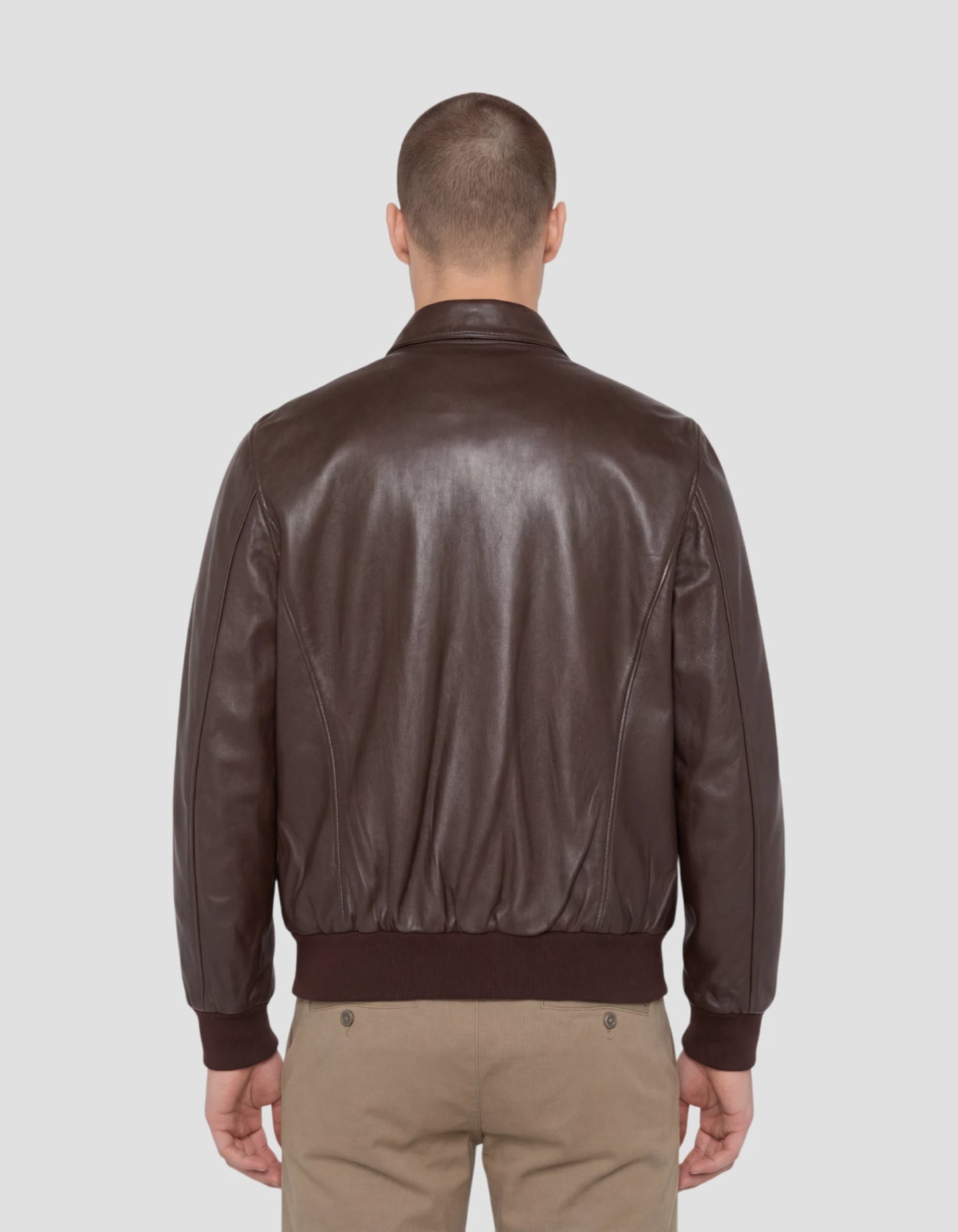 flight jacket brown, lambskin leather