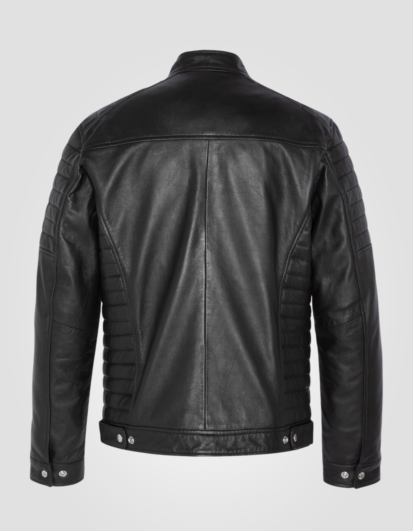 Blouson motard, cuir d'agneau