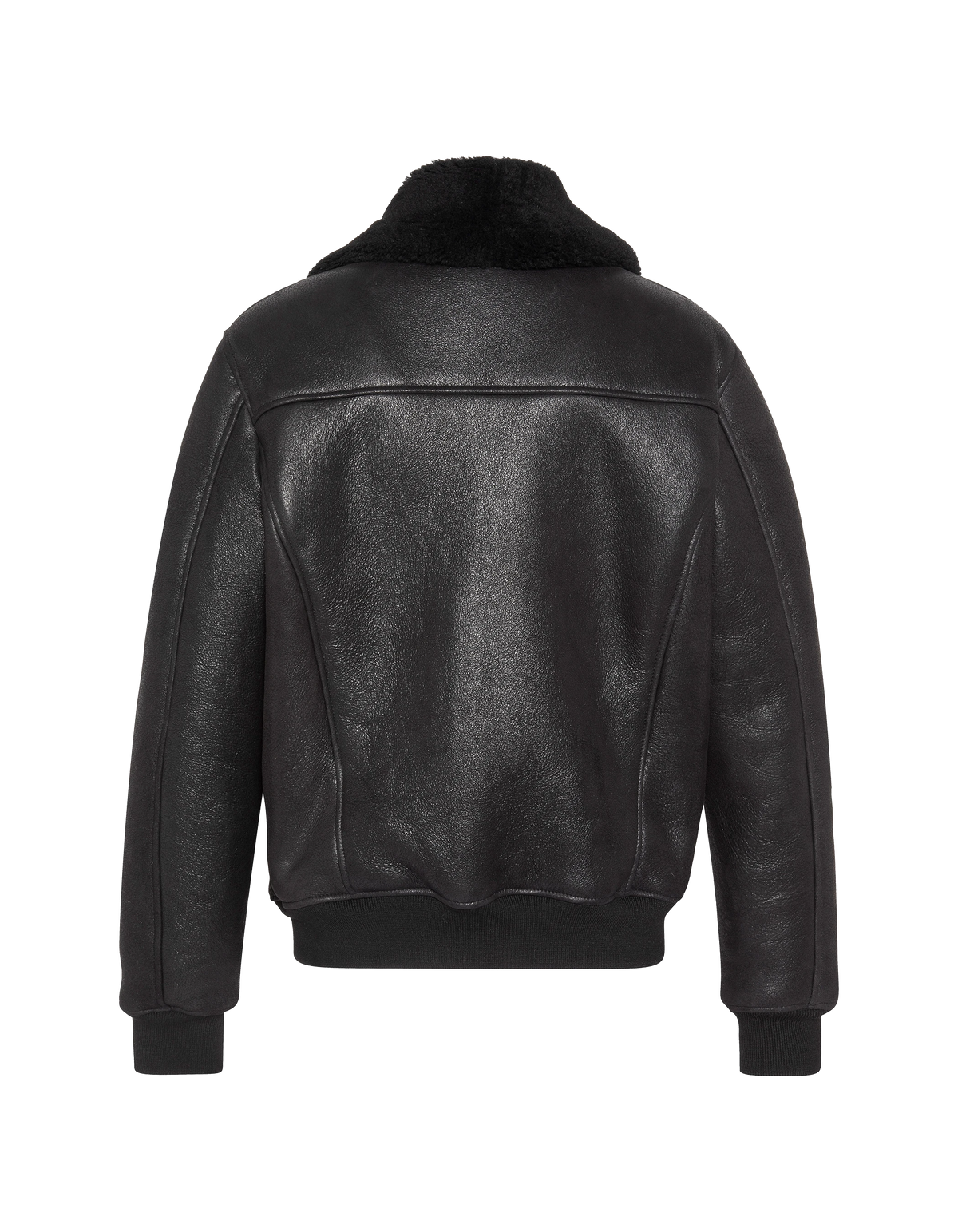 Blouson urban noir, mouton double face