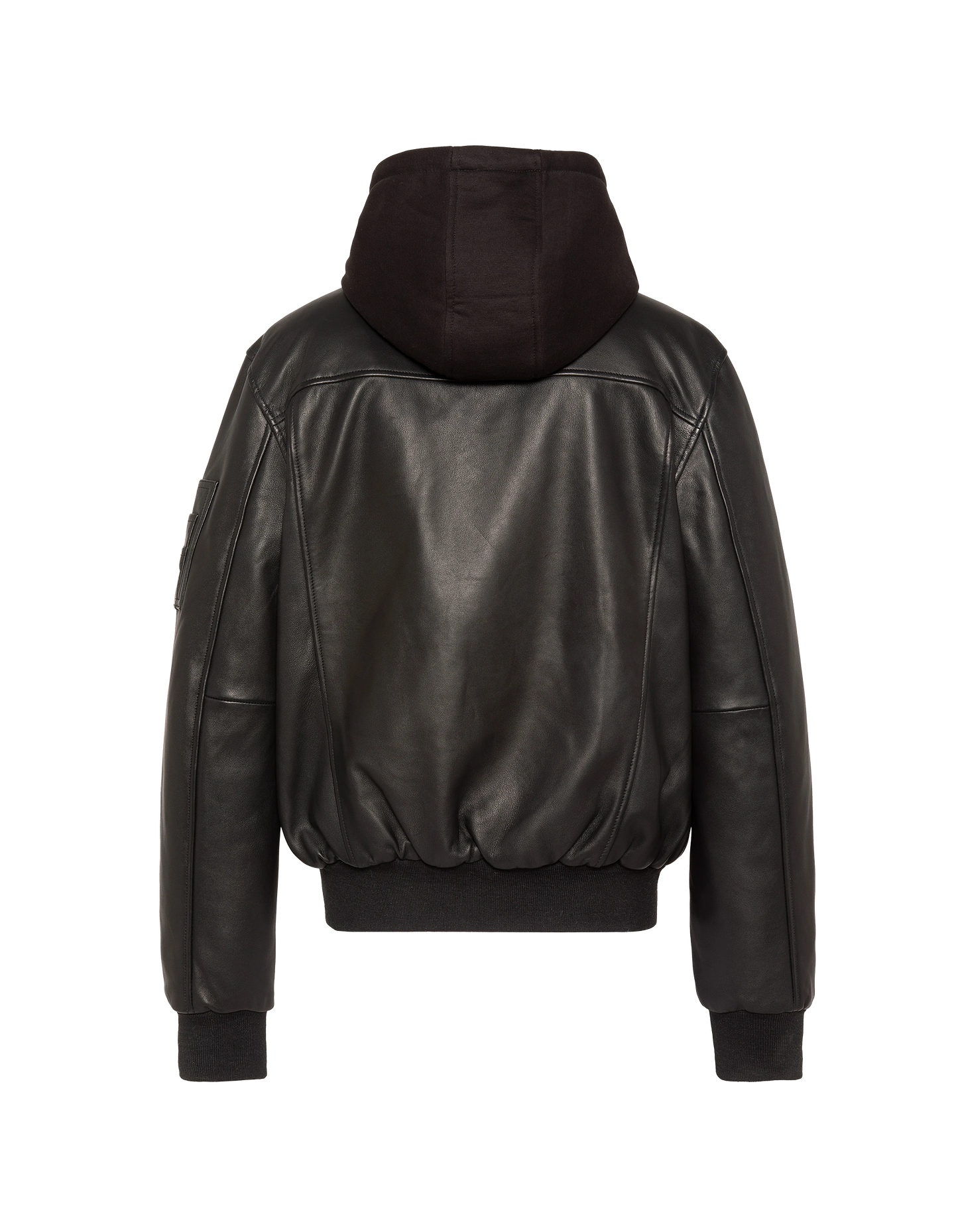 Black bomber jacket type MA-1, lambskin leather