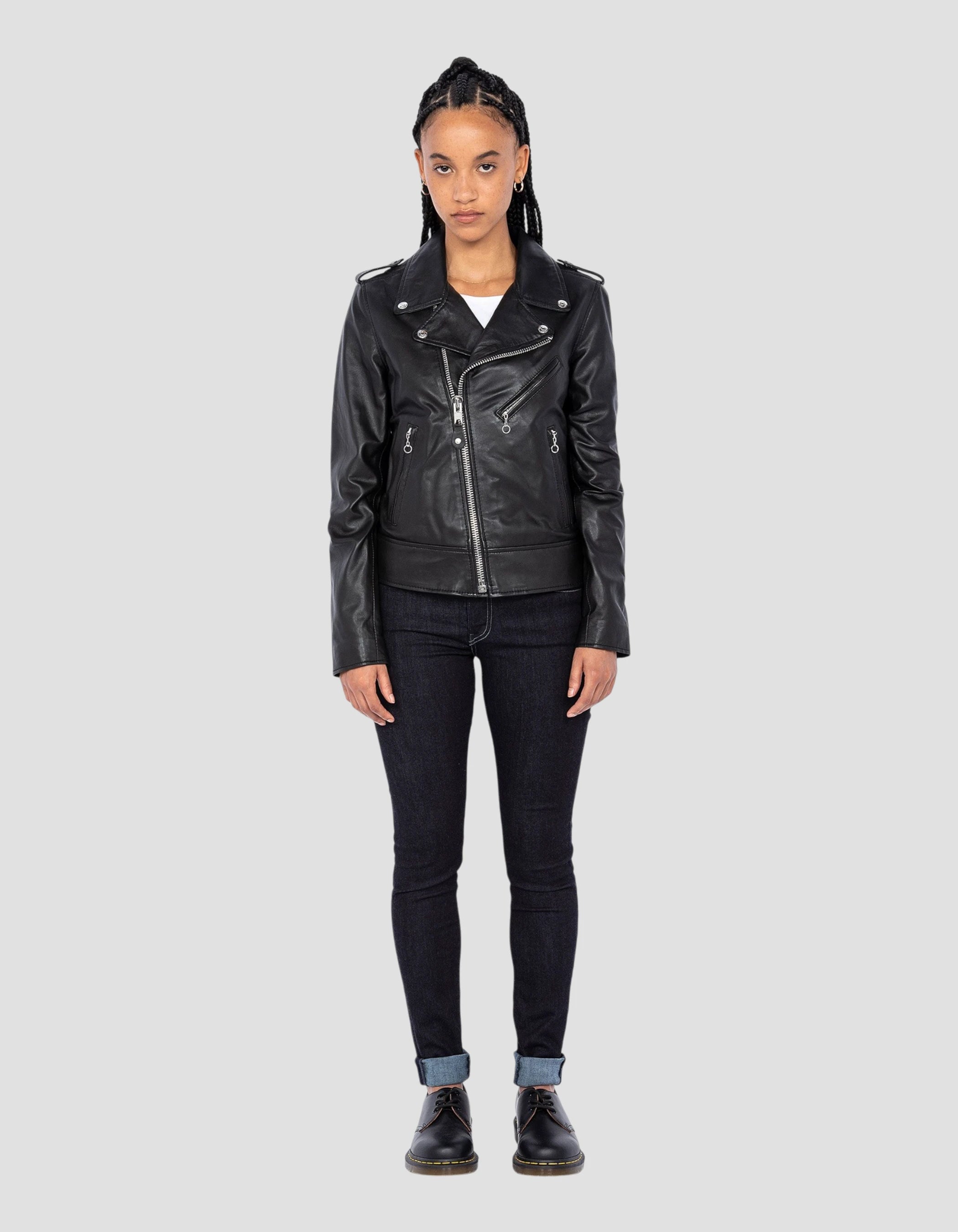 Black Perfecto® Jacke, Lammleder-1