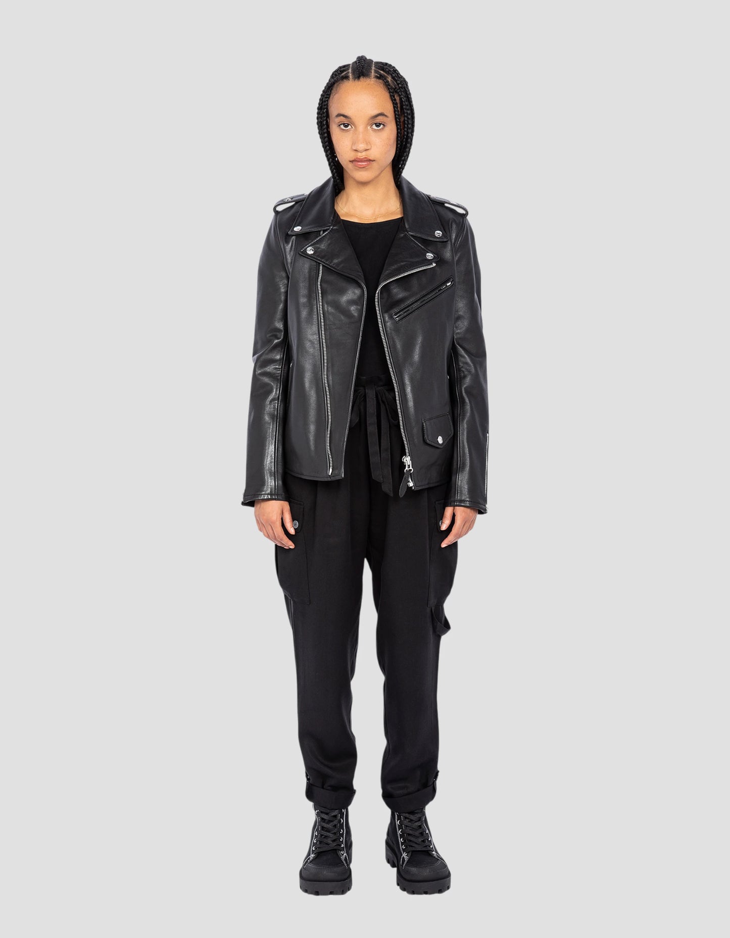 Blouson Perfecto® One Star noir, cuir de vachette