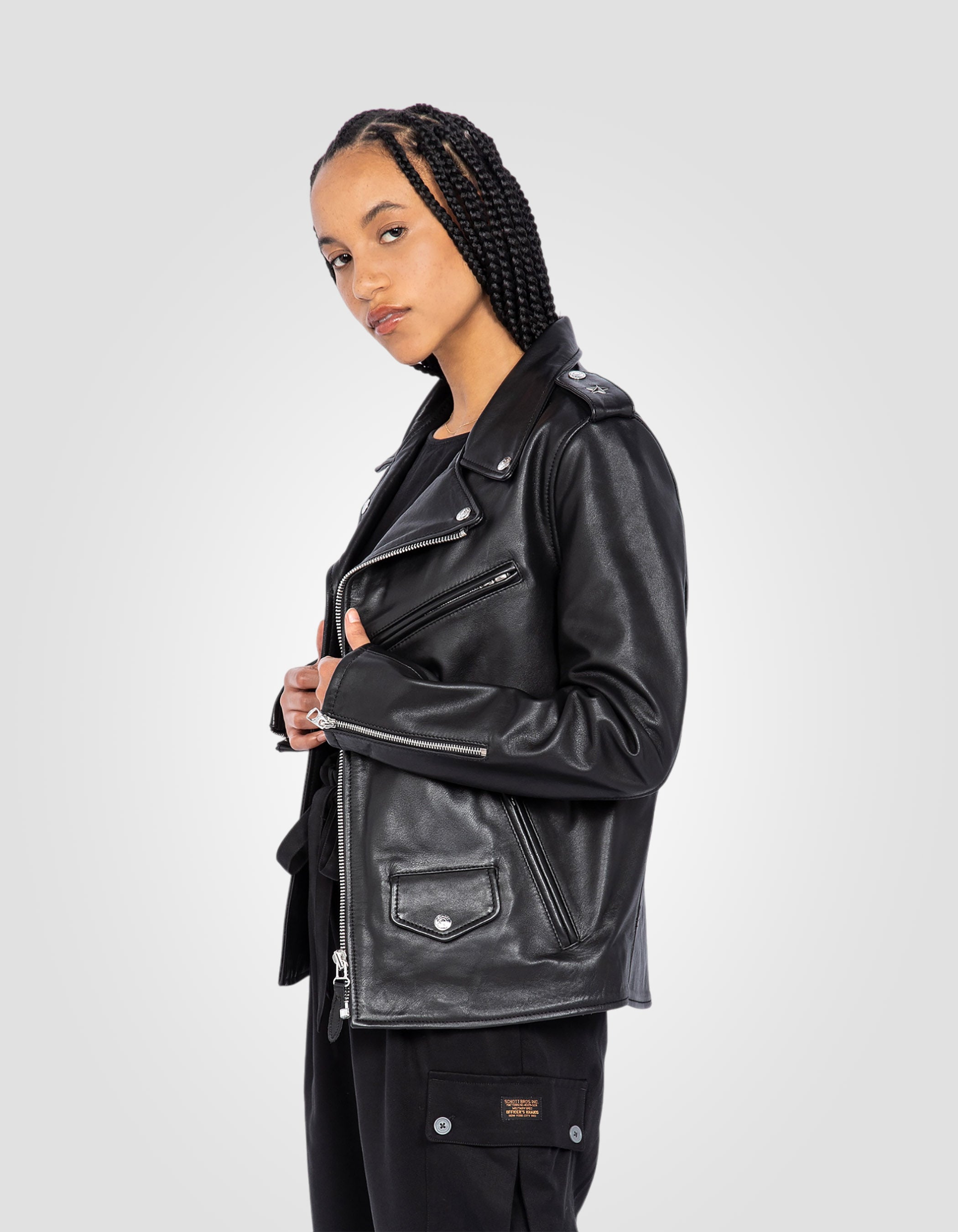 Blouson Perfecto® One Star noir, cuir de vachette-4