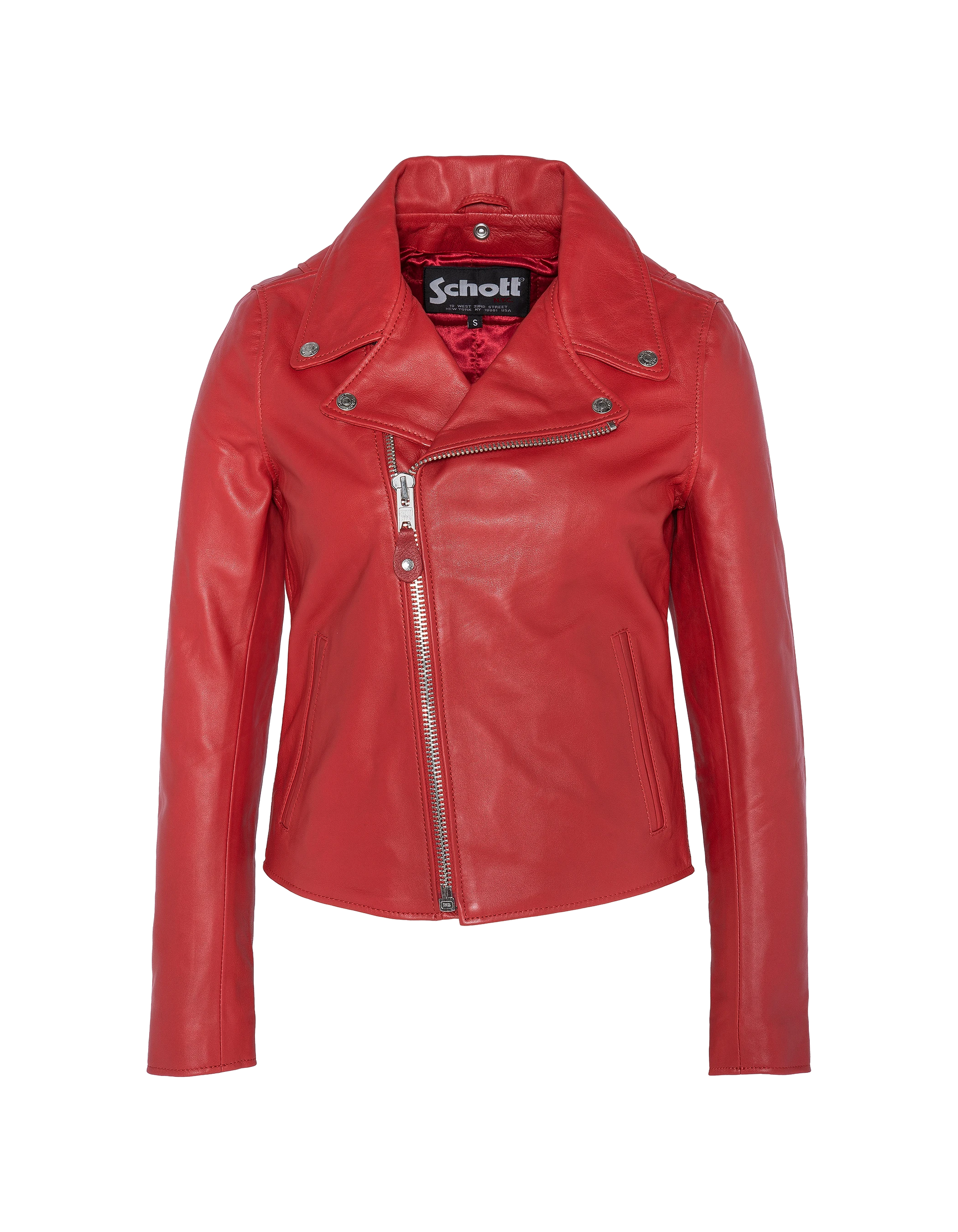 Red perfecto jacket, lamb leather - LCW8614 | Schott NYC®