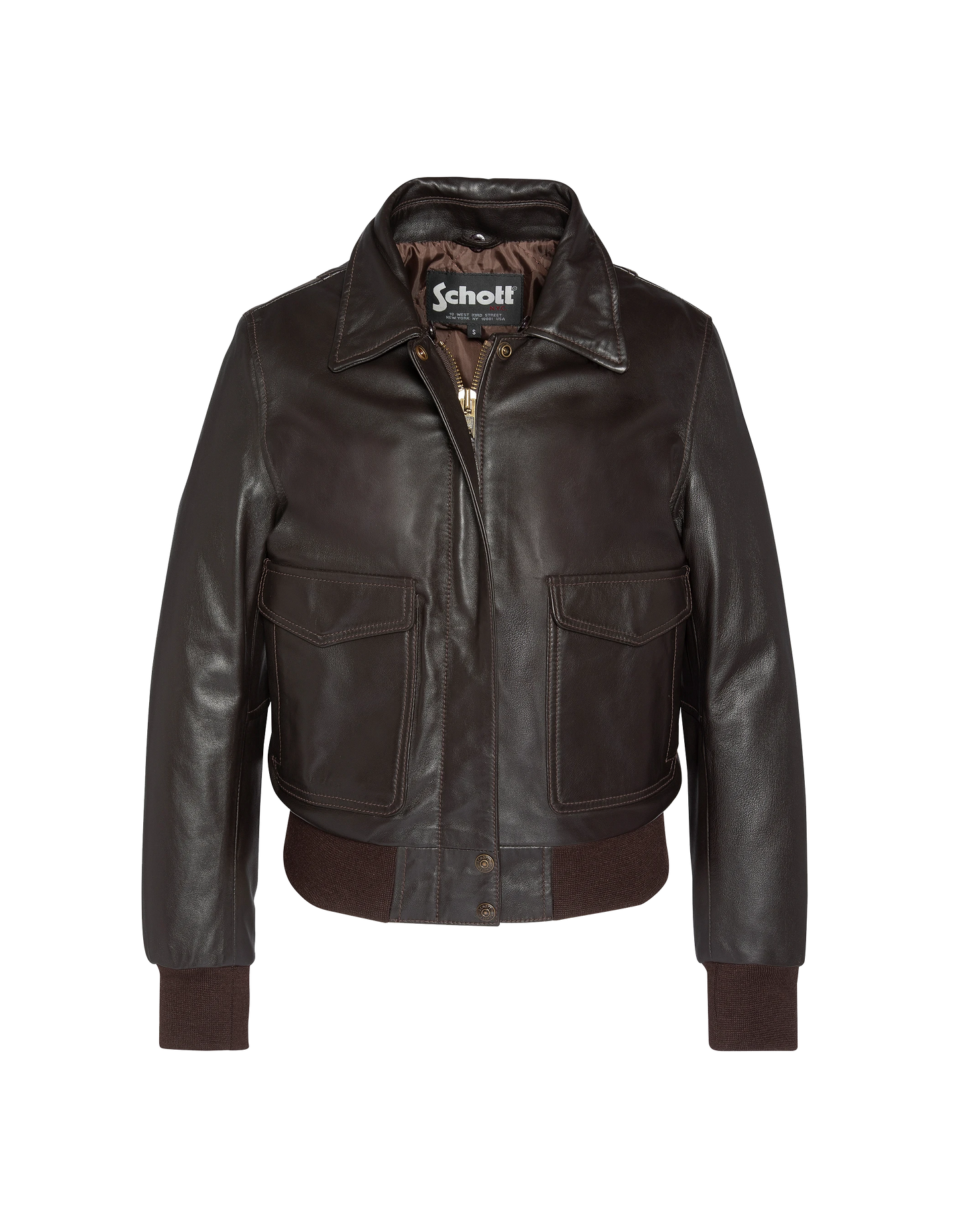 Giacca marrone scuro con collo di pelliccia in finto rimovibile