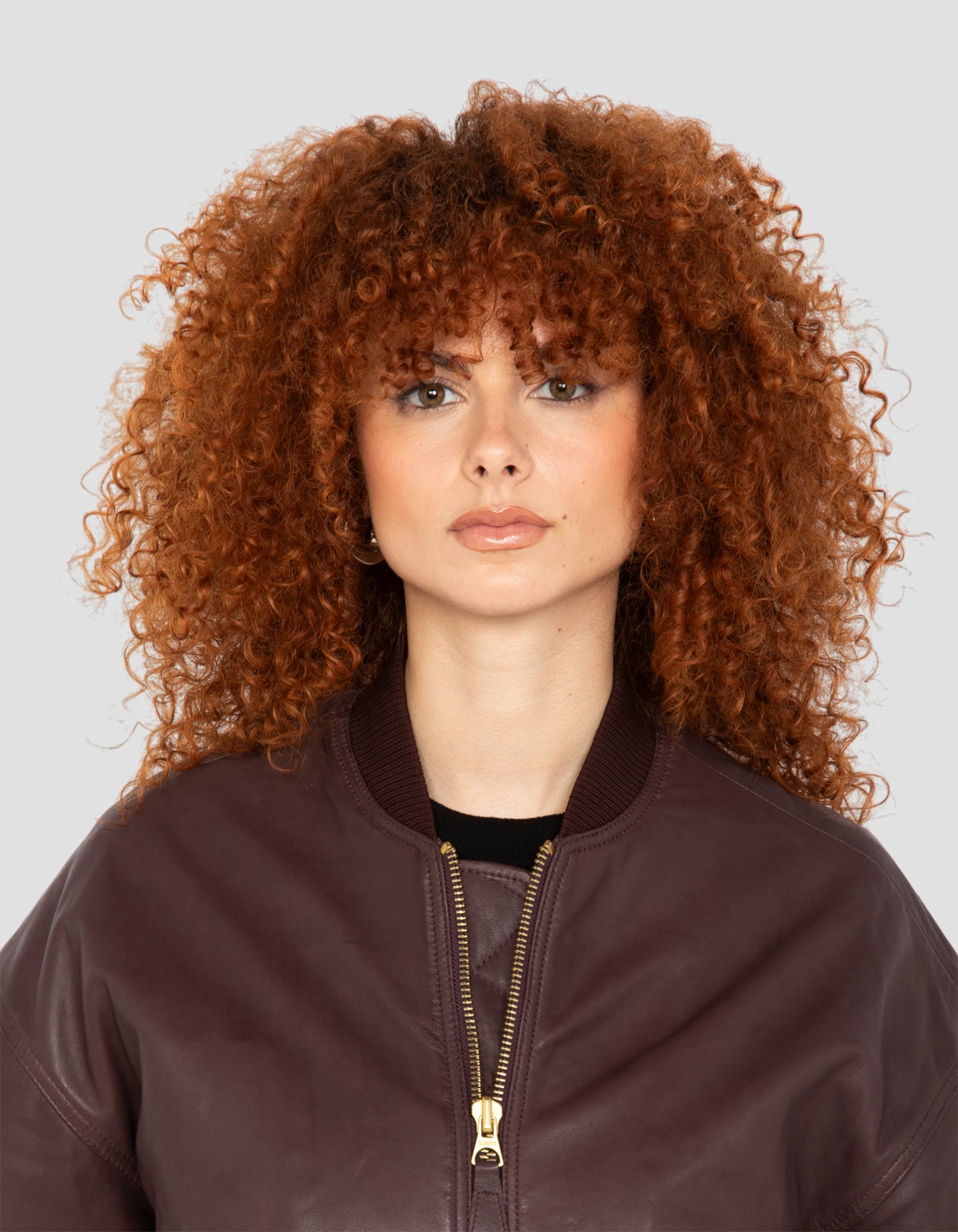 Bomber MA-1 Bordeaux Long, in pelle di agnello