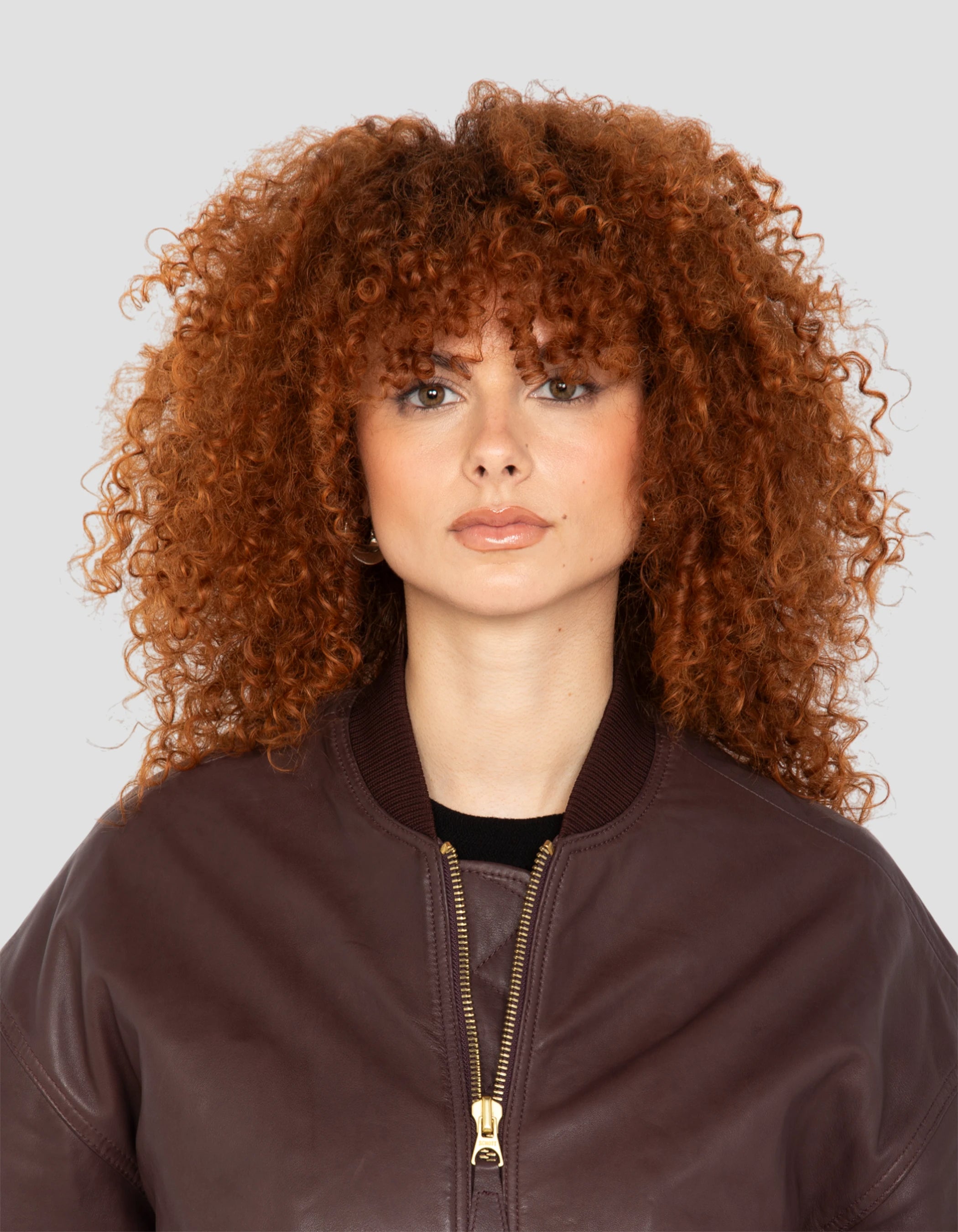 Bomber MA-1 Bordeaux Long, in pelle di agnello-5