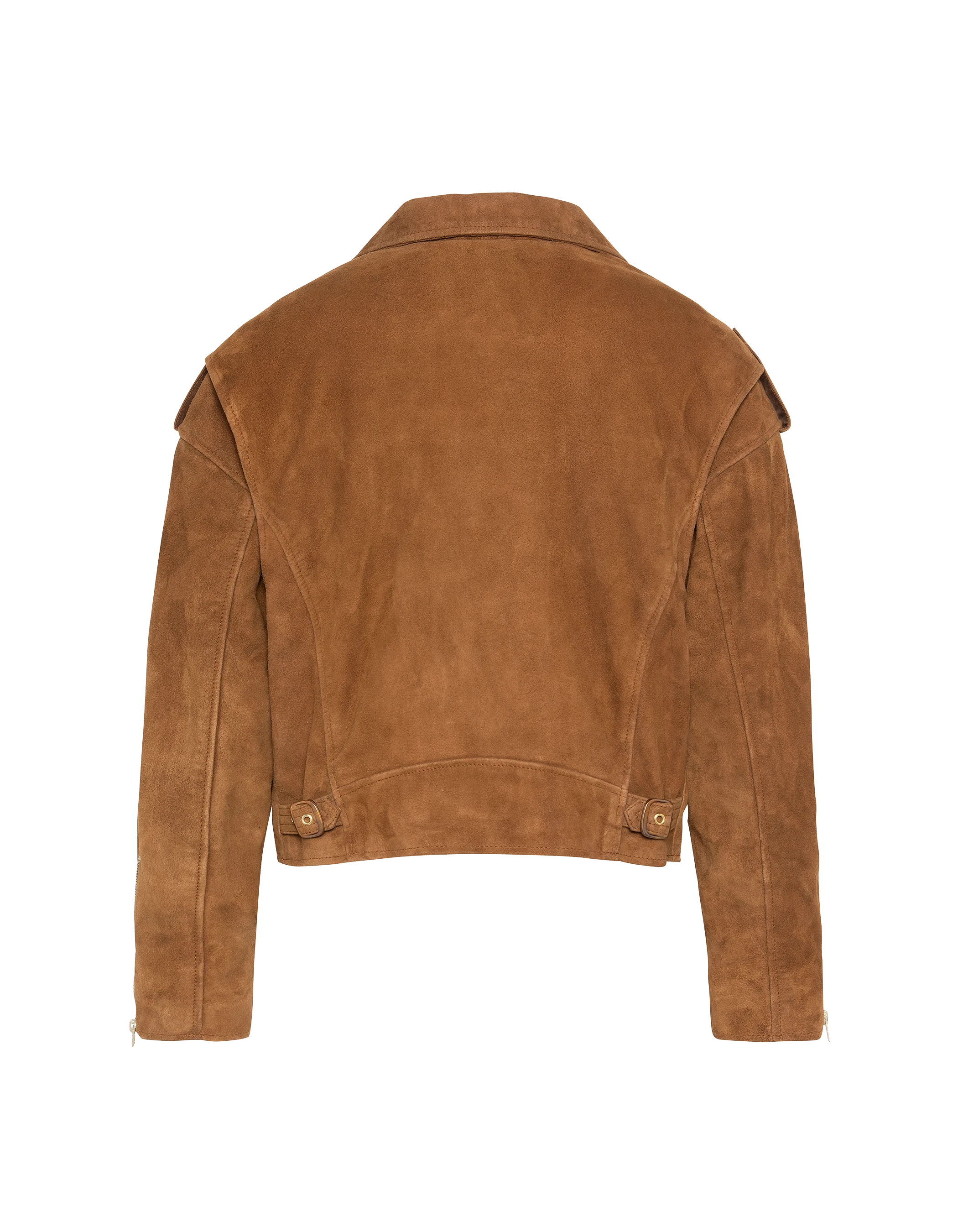 Blouson Perfecto 90's court caramel, chèvre velours-9