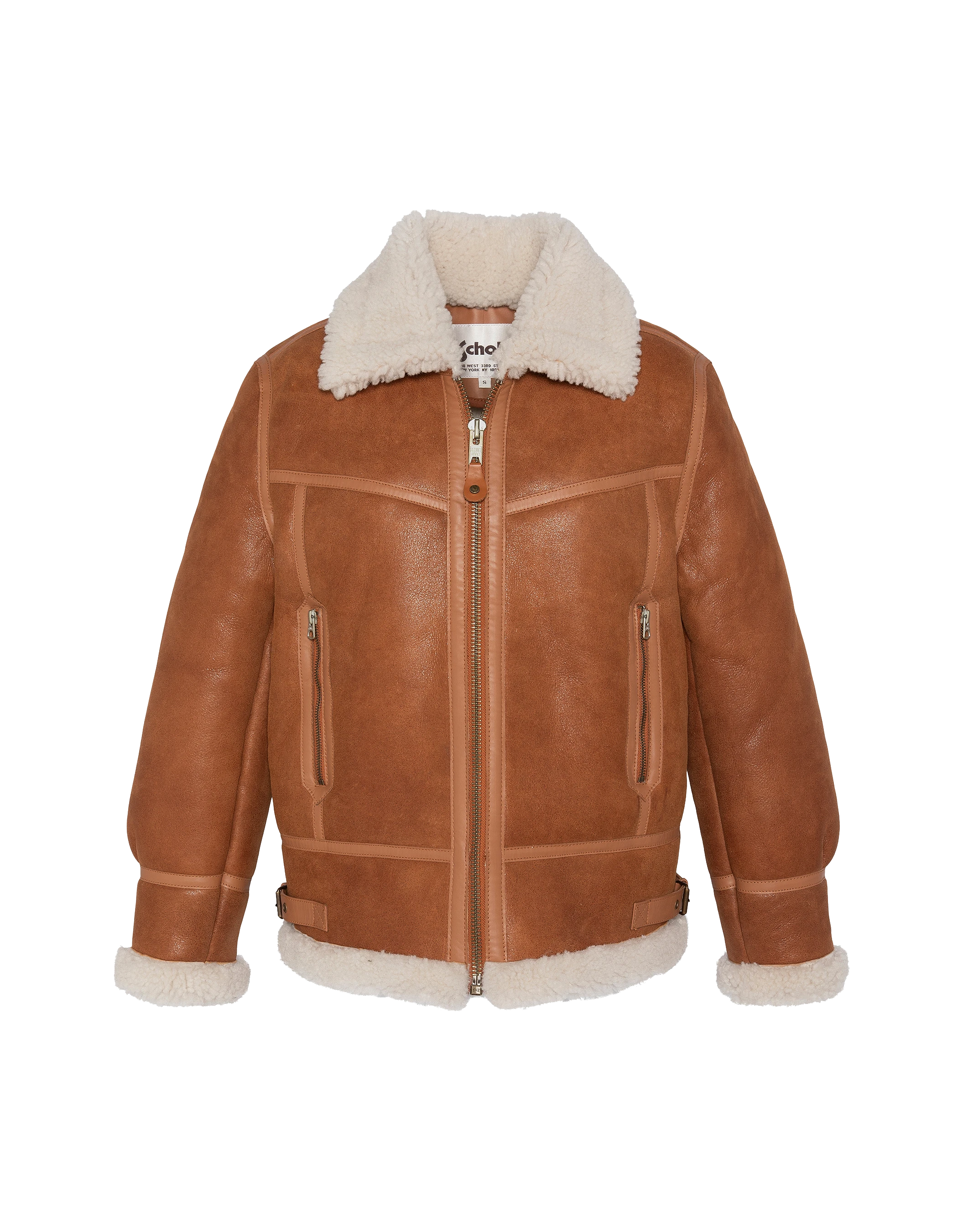 Bernsteinbomberjacke, doppelte Schafe-2