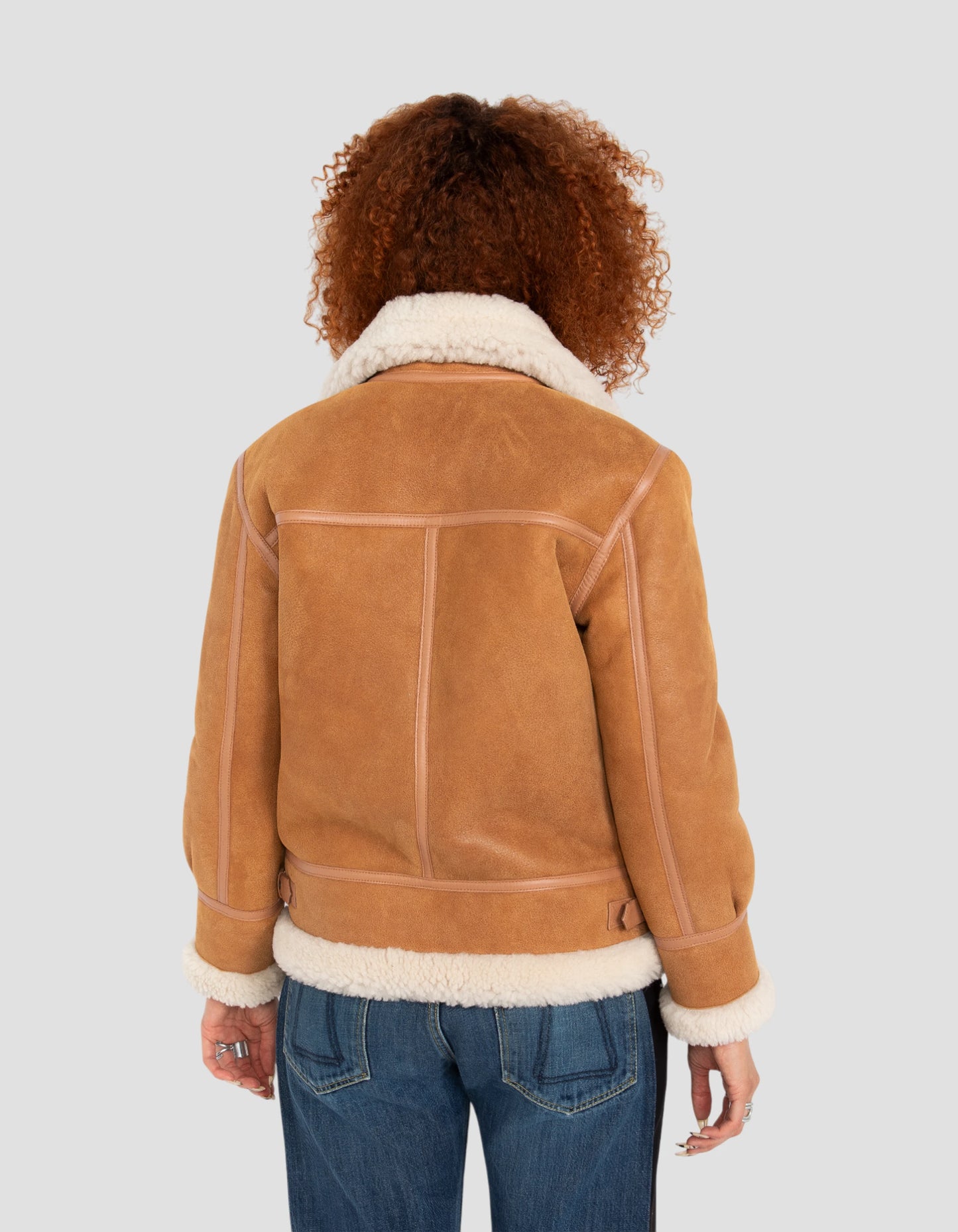 Bernsteinbomberjacke, doppelte Schafe