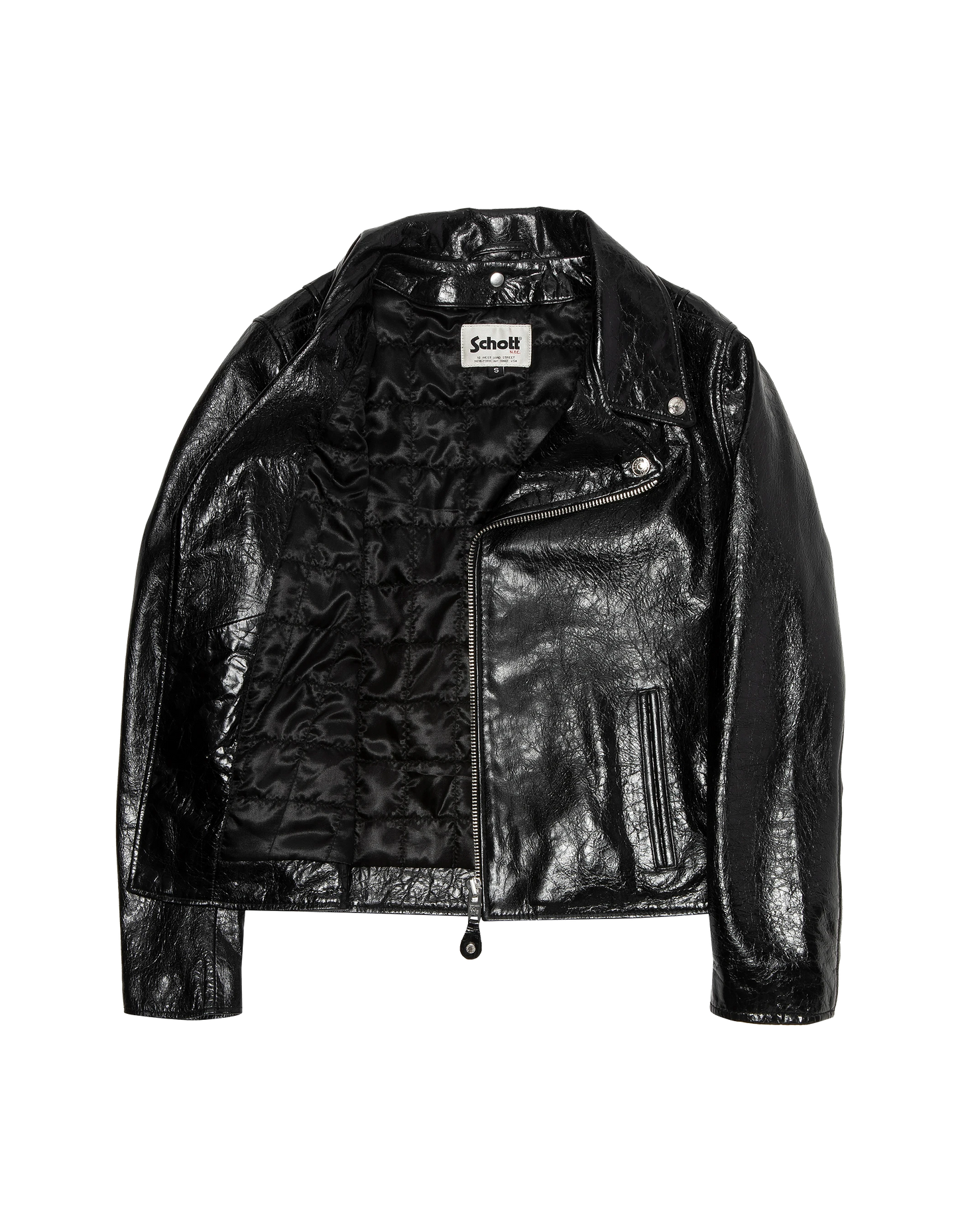 Schwarze Verni Perfecto® Jacke, Lammleder