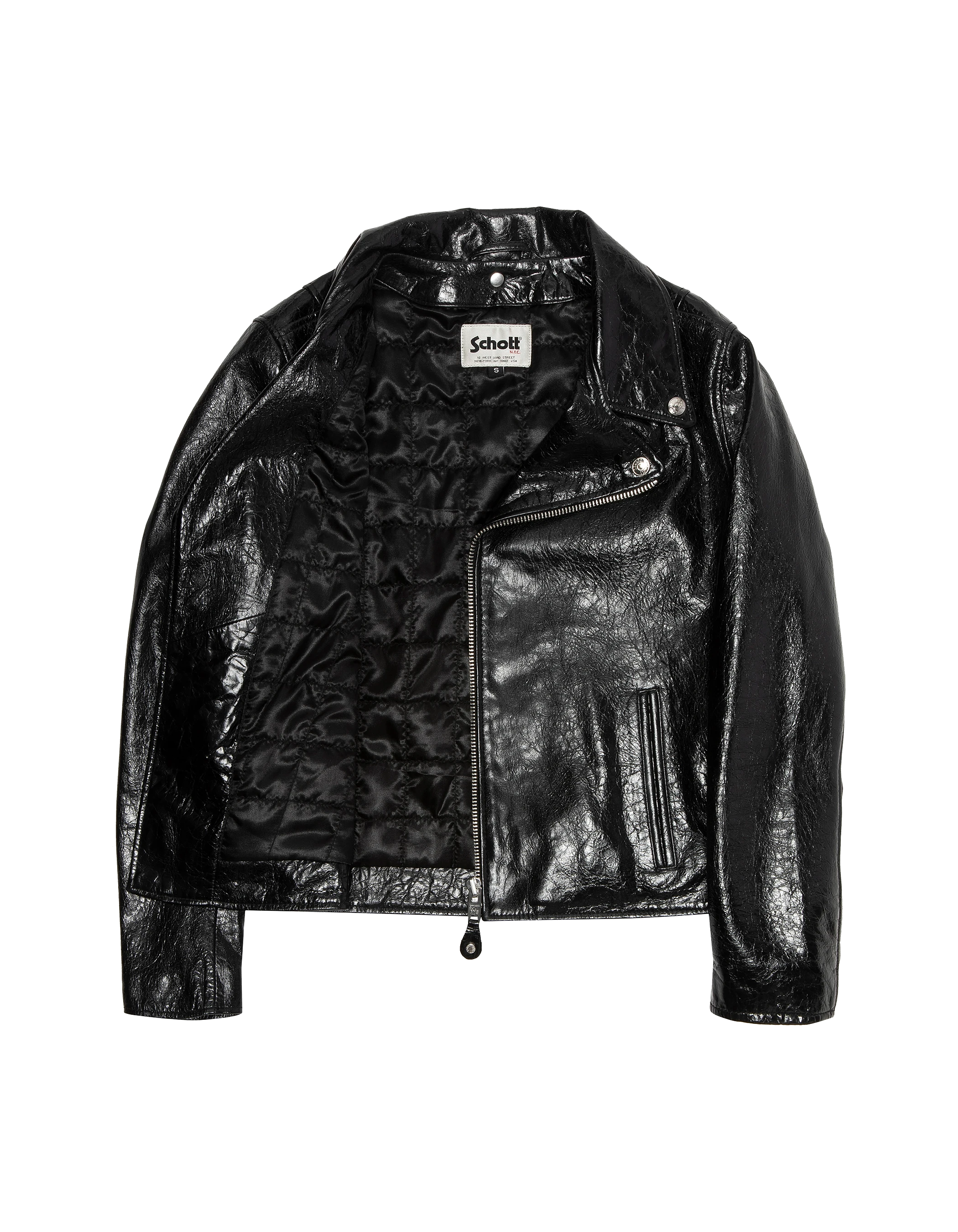 Schwarze Verni Perfecto® Jacke, Lammleder-3