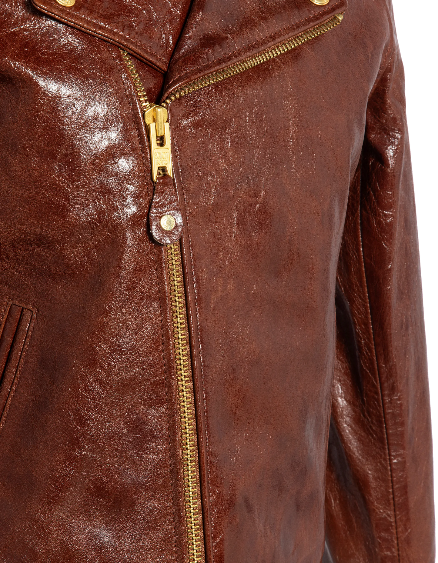 Giacca marrone Varni Perfecto®, pelle di agnello