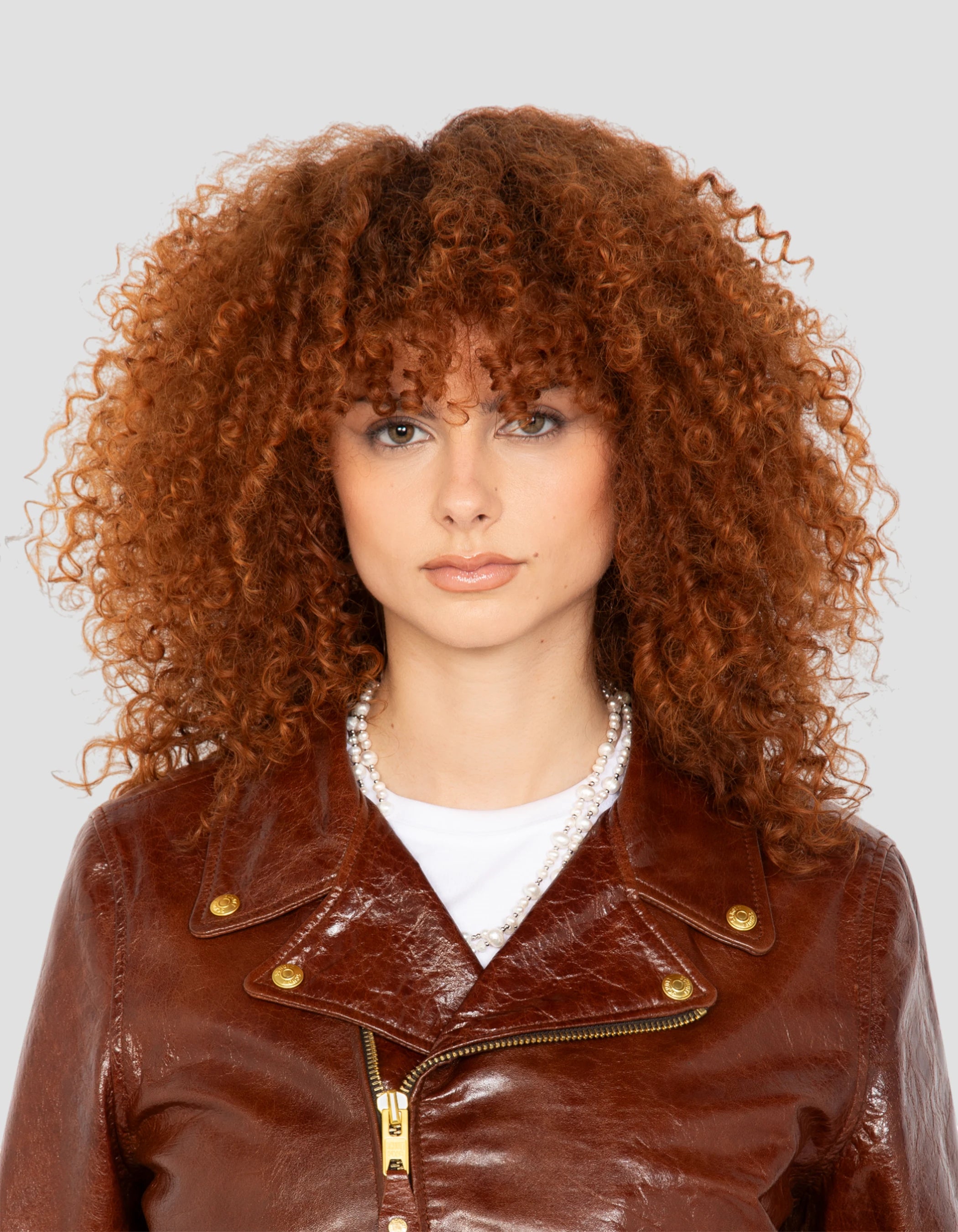 Giacca marrone Varni Perfecto®, pelle di agnello-5