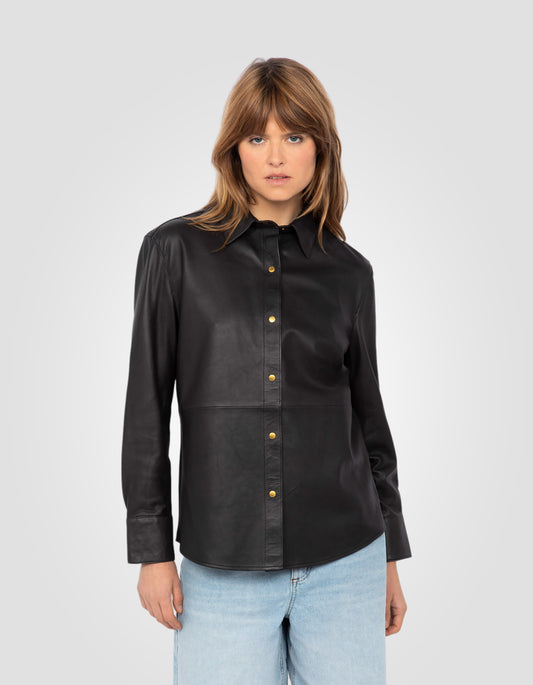 Chemise en cuir d'agneau