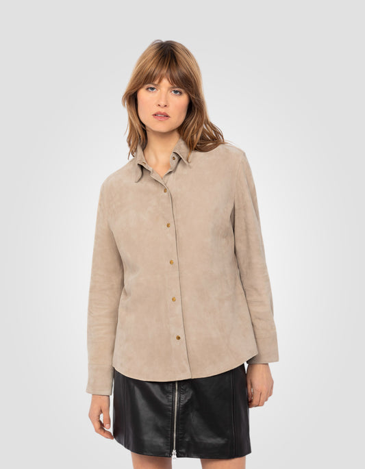 Chemise en chèvre velours