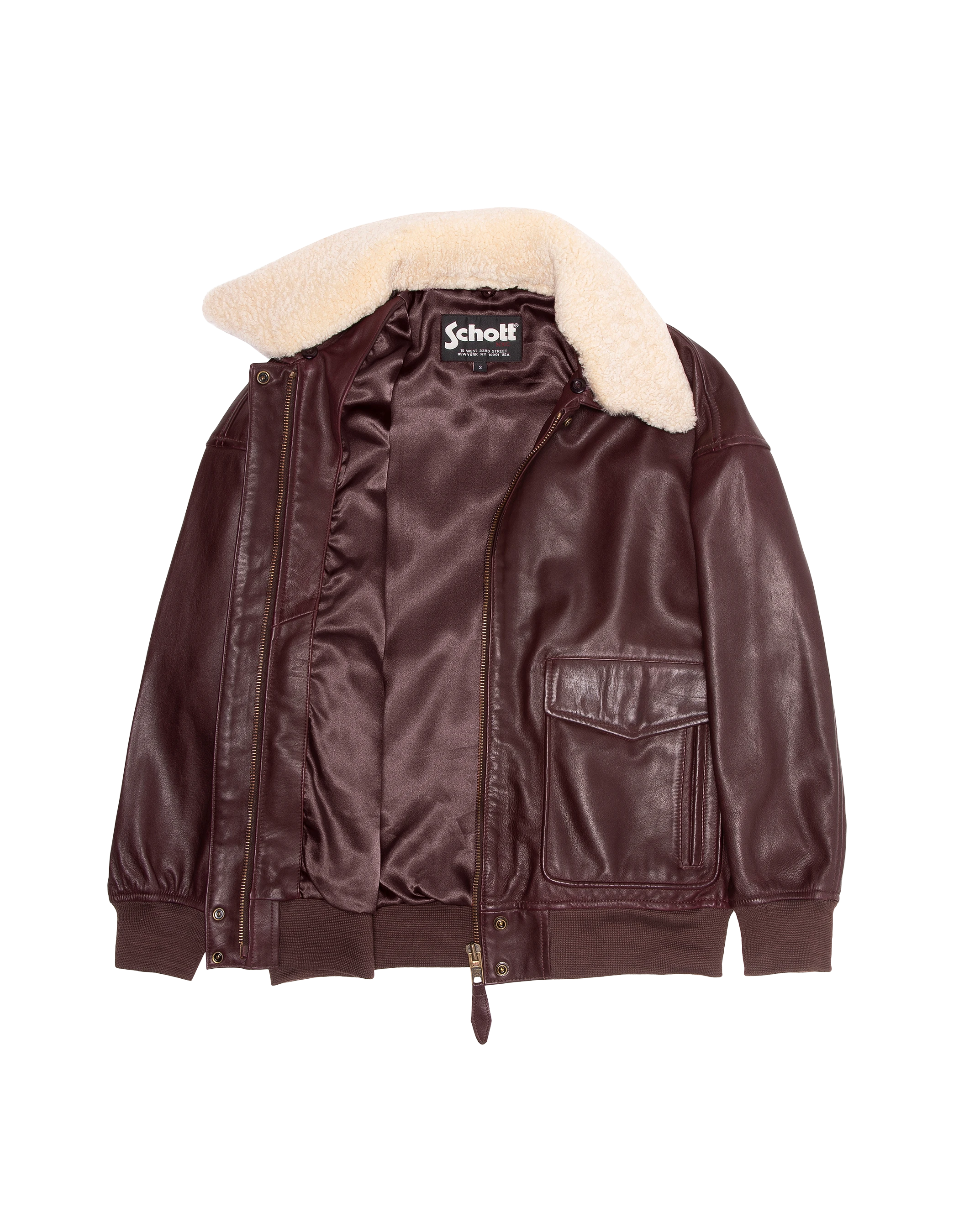 Blouson aviateur souple bordeaux coupe boyfriend, cuir d'agneau-4
