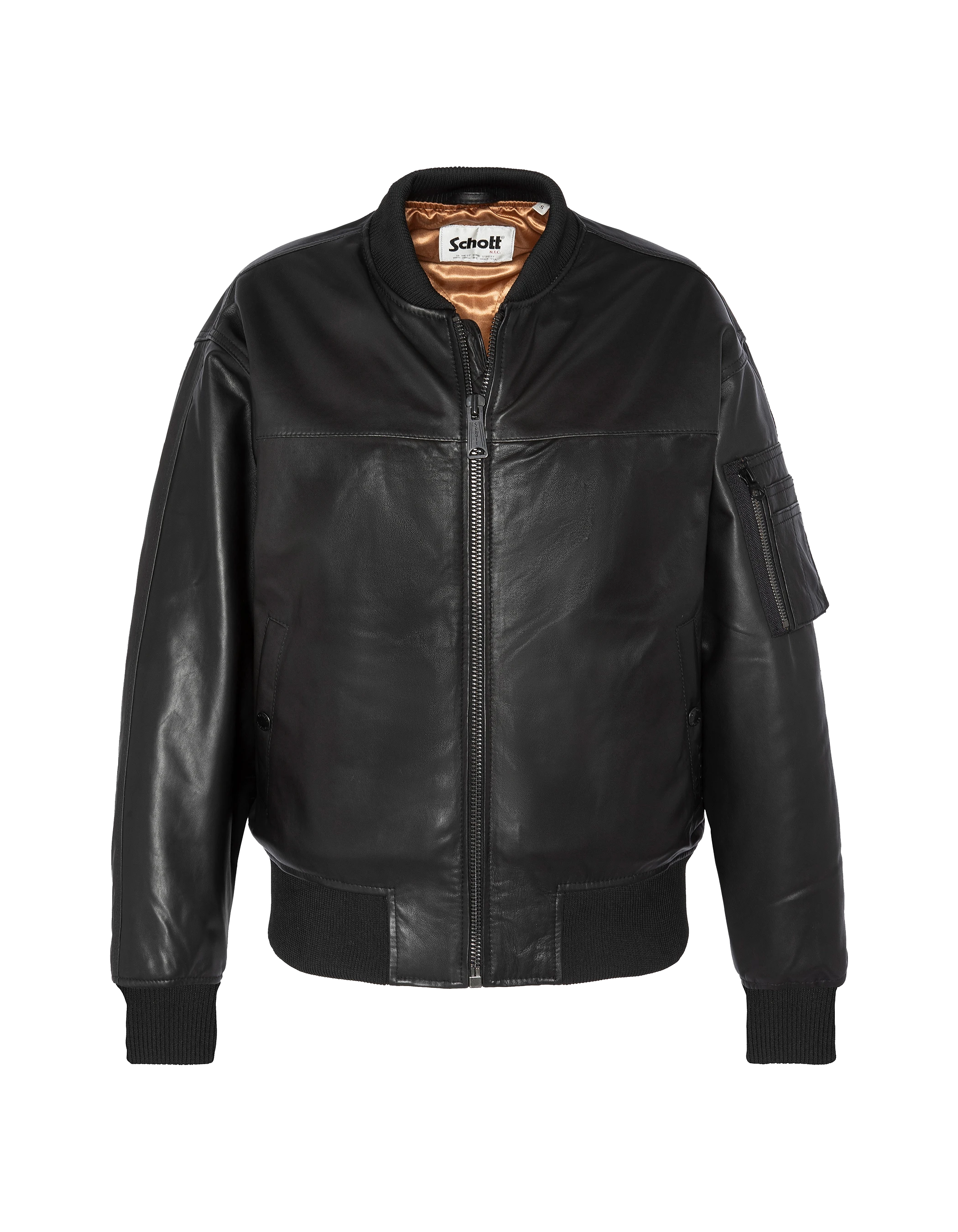 Bombardiere nero, pelle di agnello-2