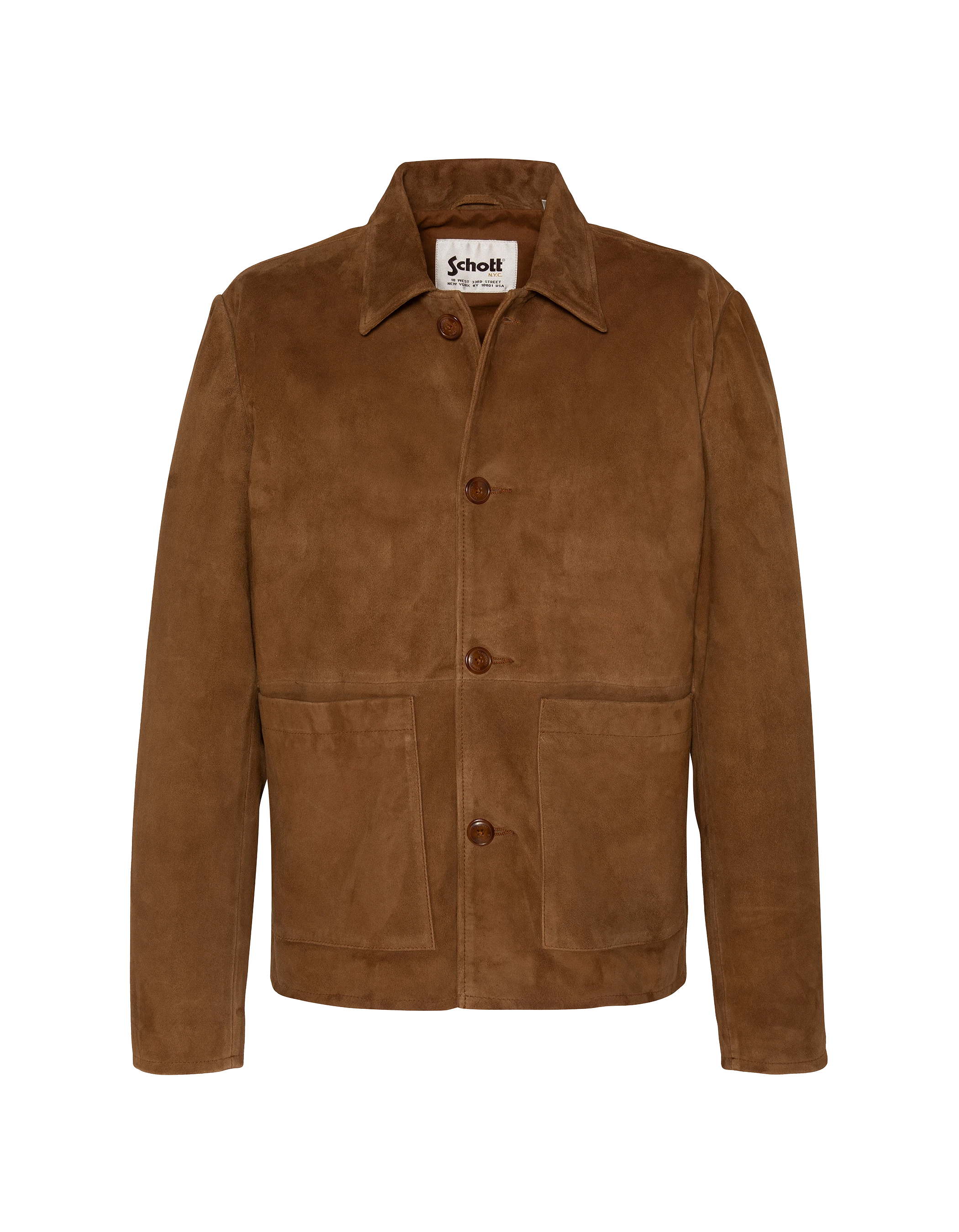 Rust western jacket, goat suede-2