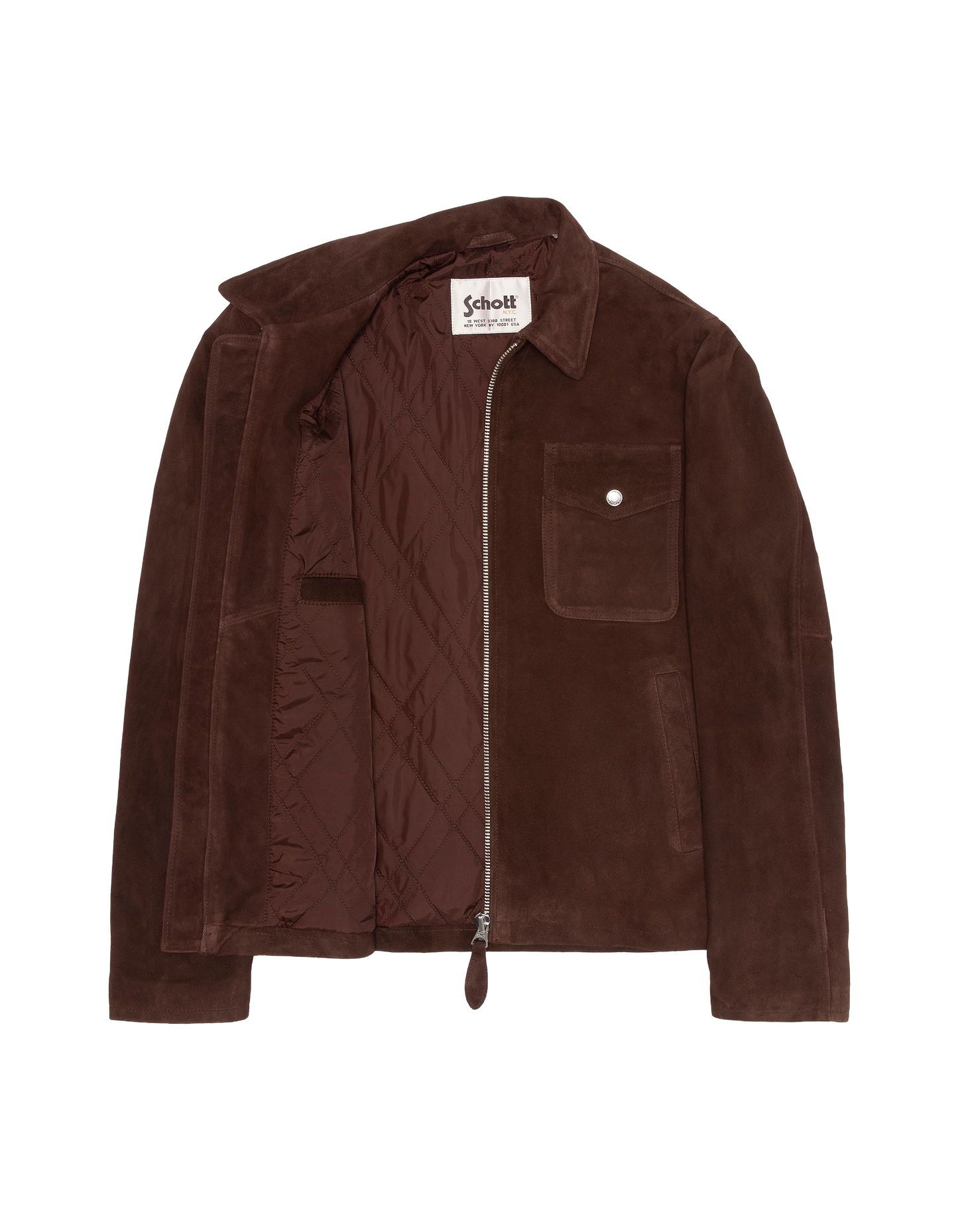 Veste rancher marron foncé, chèvre velours