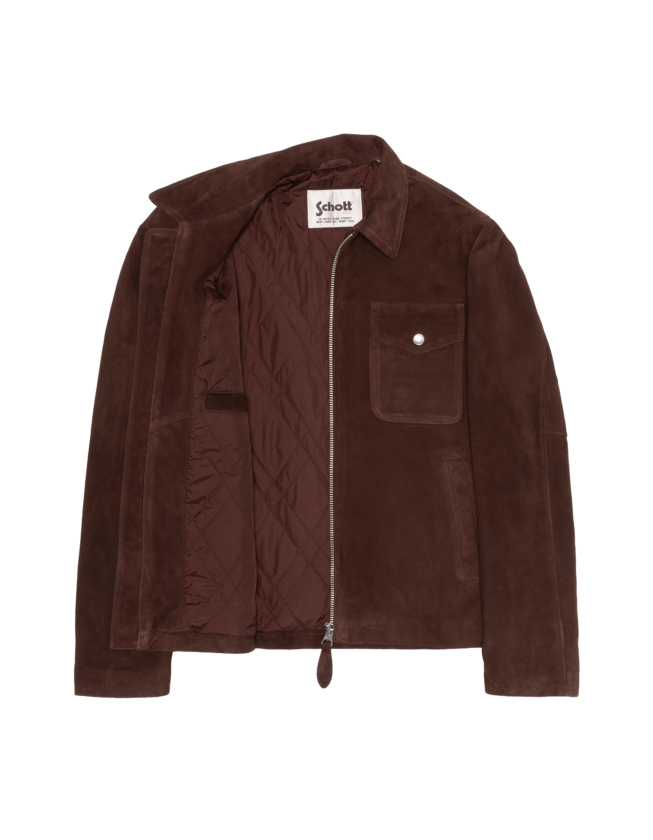 Veste rancher marron foncé, chèvre velours-7
