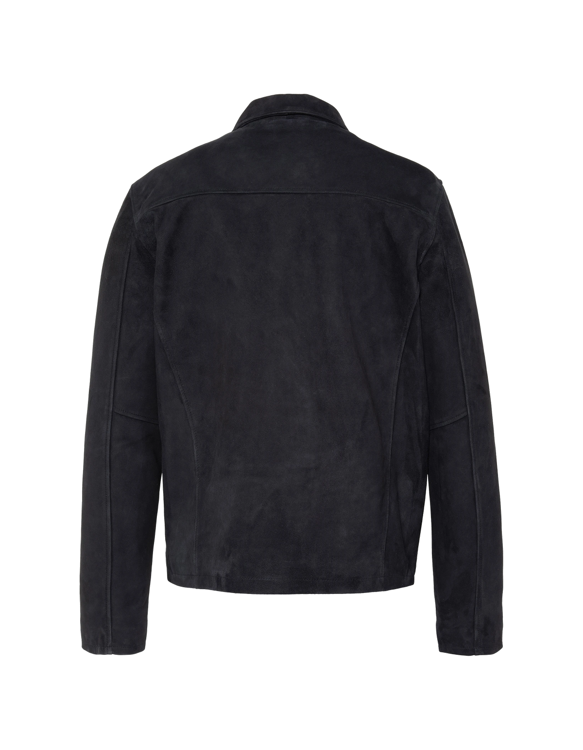 Chaqueta ranchera azul marino, ante de cabra-2