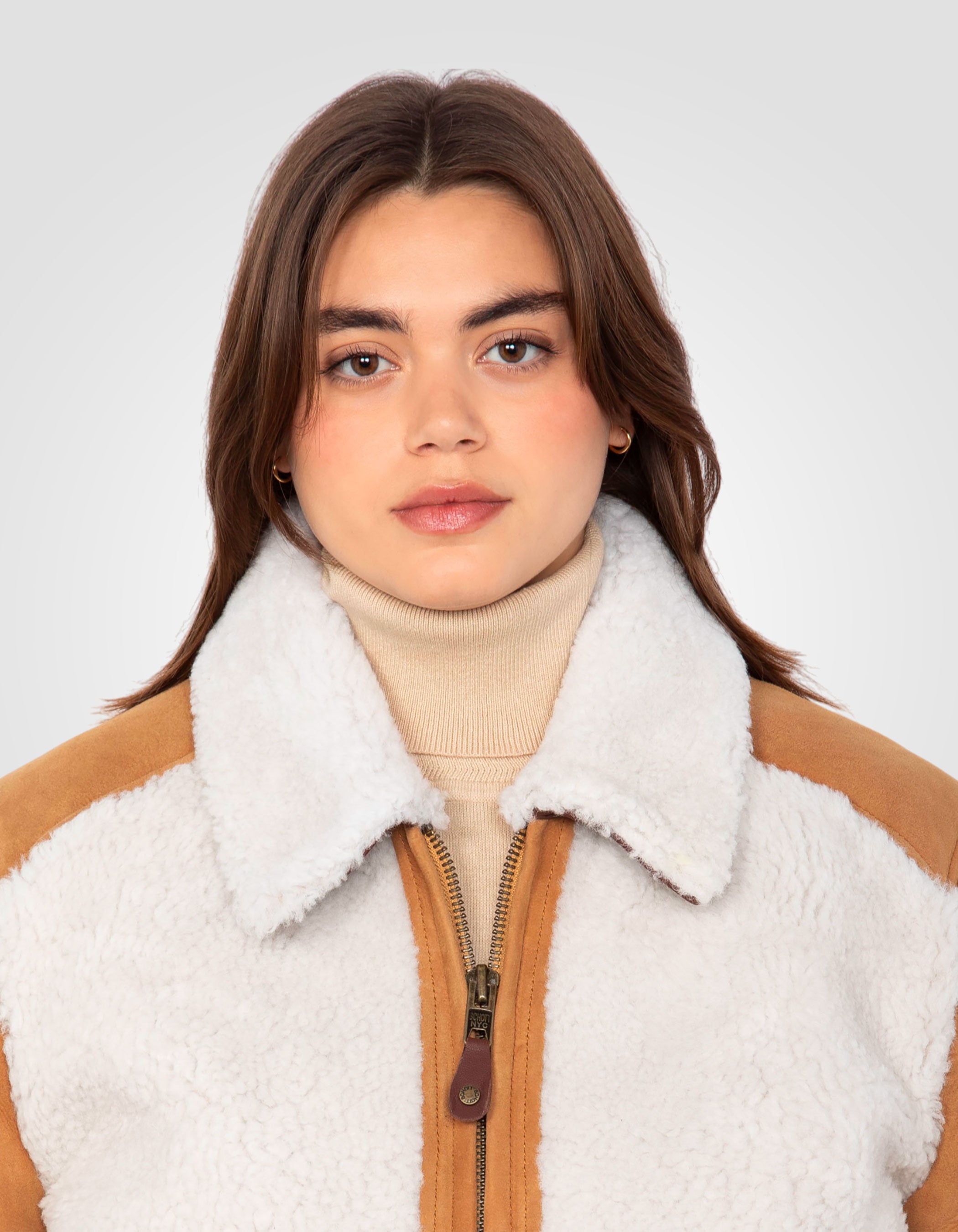 Giacca da miele bi-materiale, pecore in pelle scamosciata a doppia faccia, grandi dimensioni-5