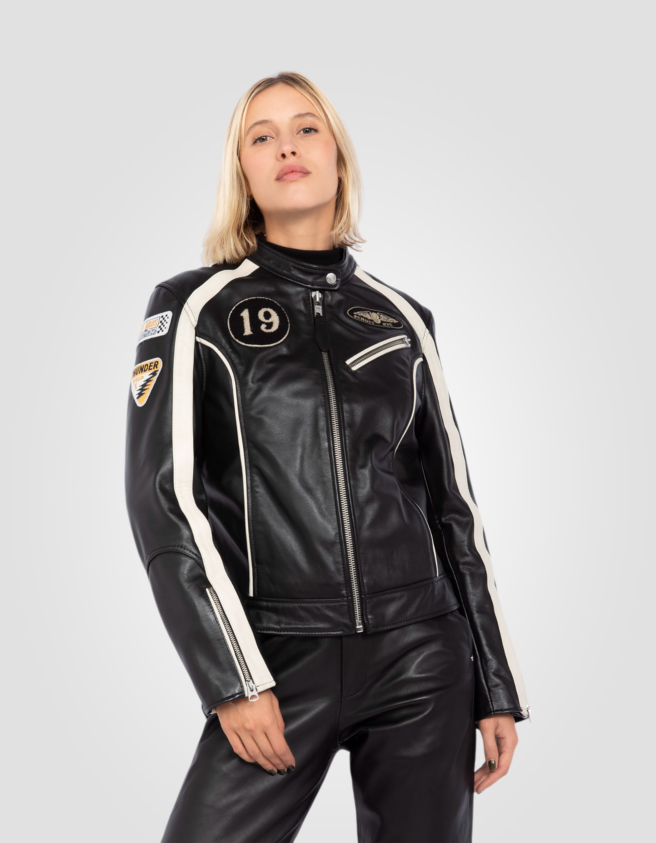 Black biker jackets, cowhide leather LCWindiana Schott NYC®