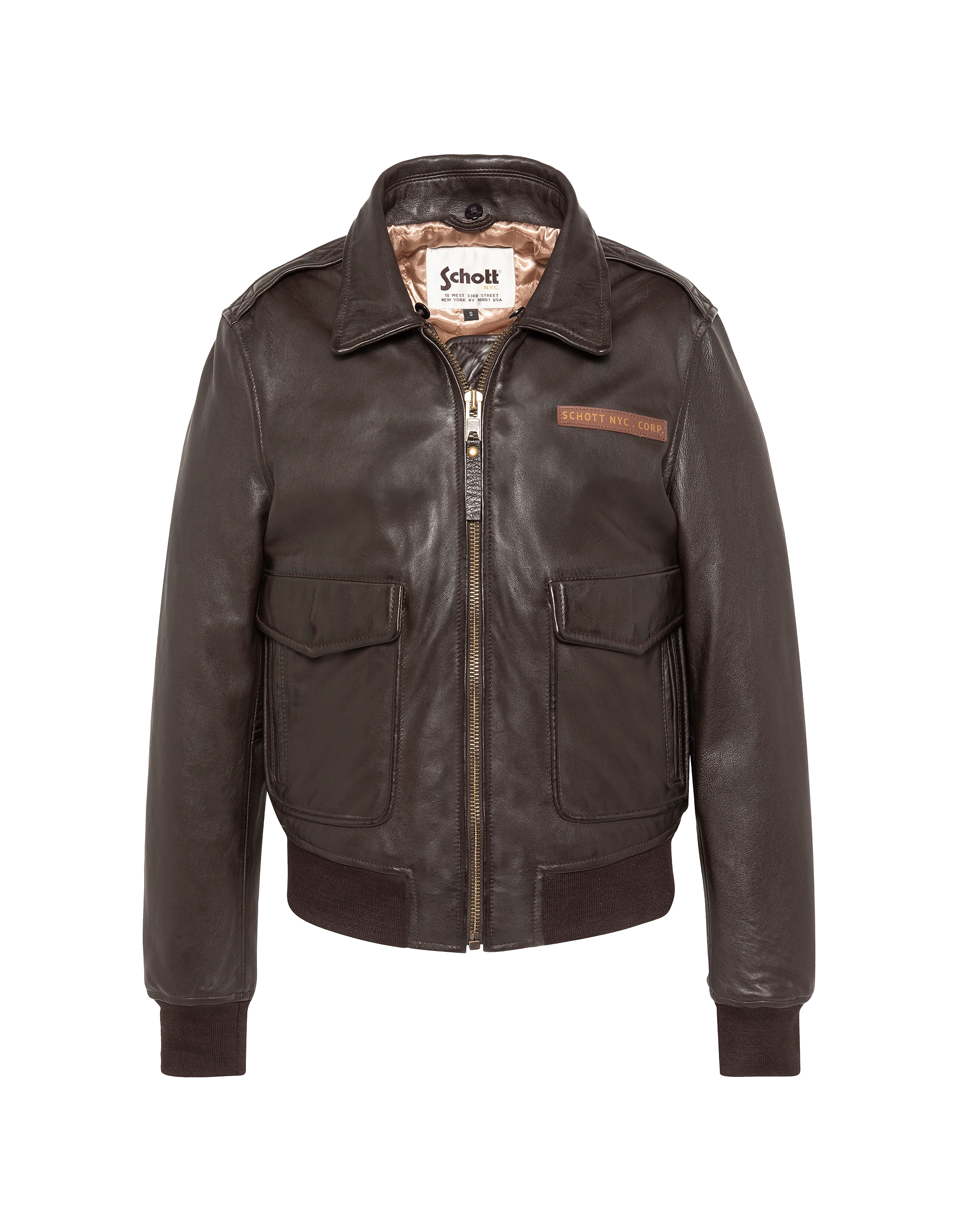 Dunkelbraune flexible Pilotenjacke, gewaschenes Lammleder-8