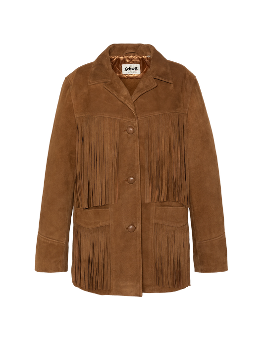 Black western jacket with fringes, velvet goat - lcwmilena