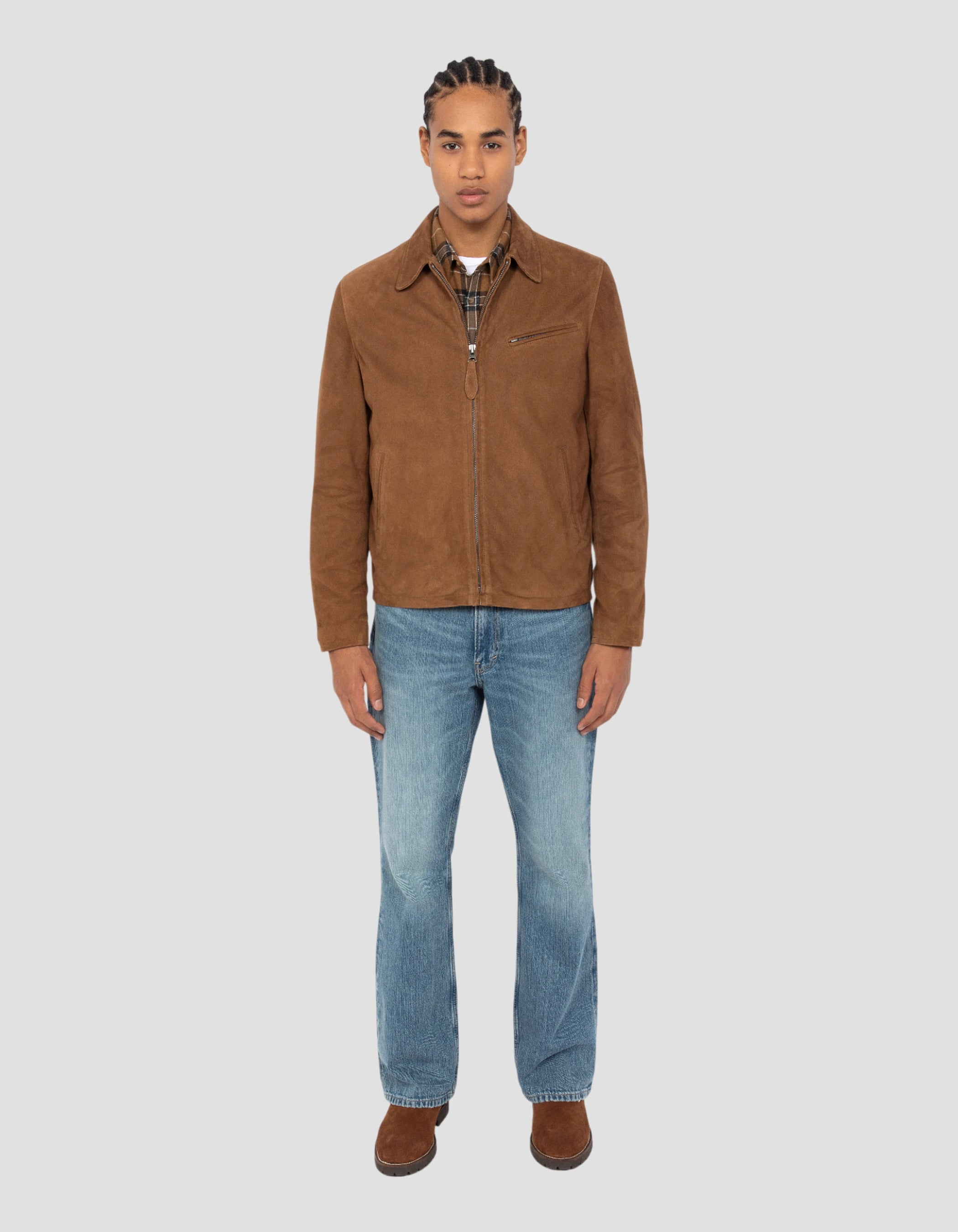 Schwedenjacke Arbeiter, Samtziegenkäse-1