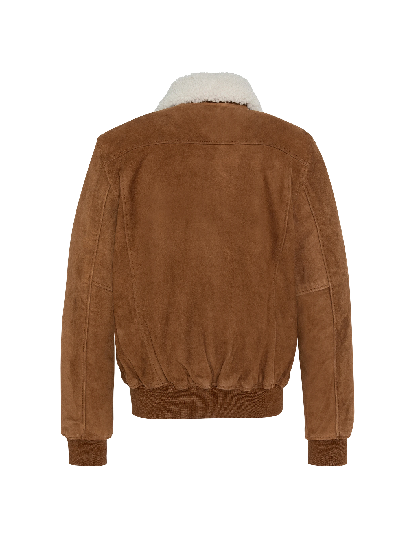 Giacca casual ruggine con colletto di pecora rimovibile, capra di velluto