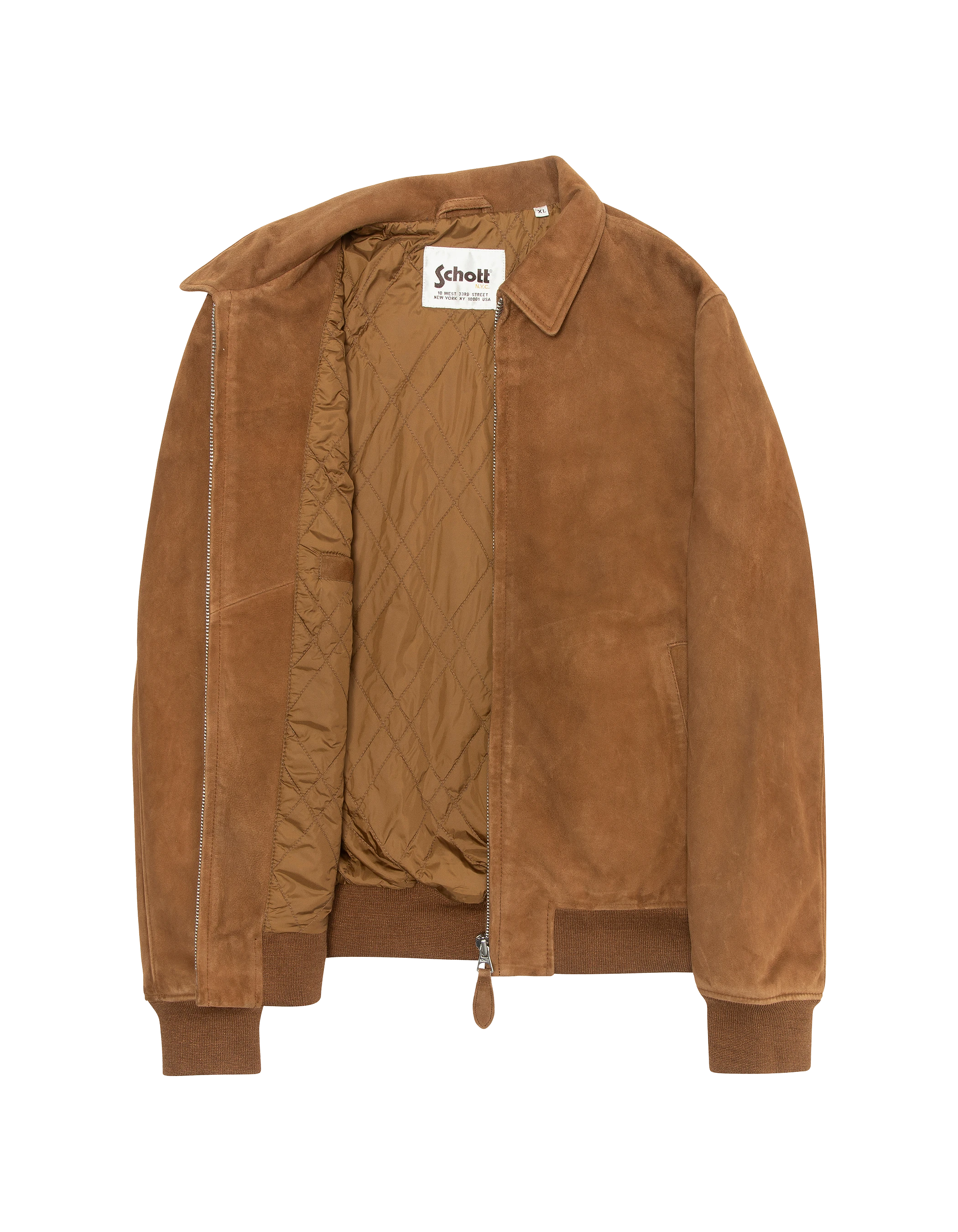Rust casual jacket, leather goat suede-3