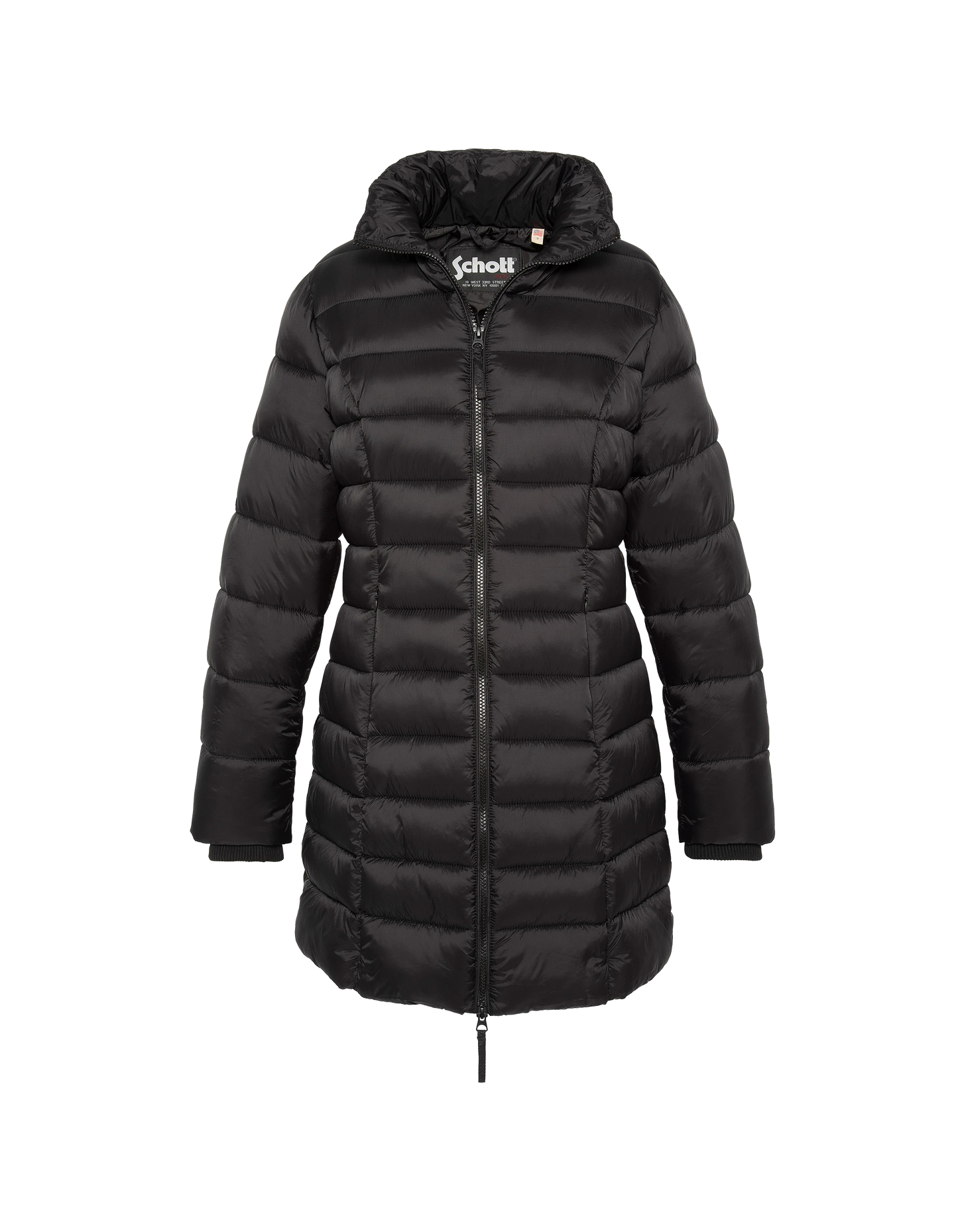 Chaqueta negra con cuello de piel sintética extraíble