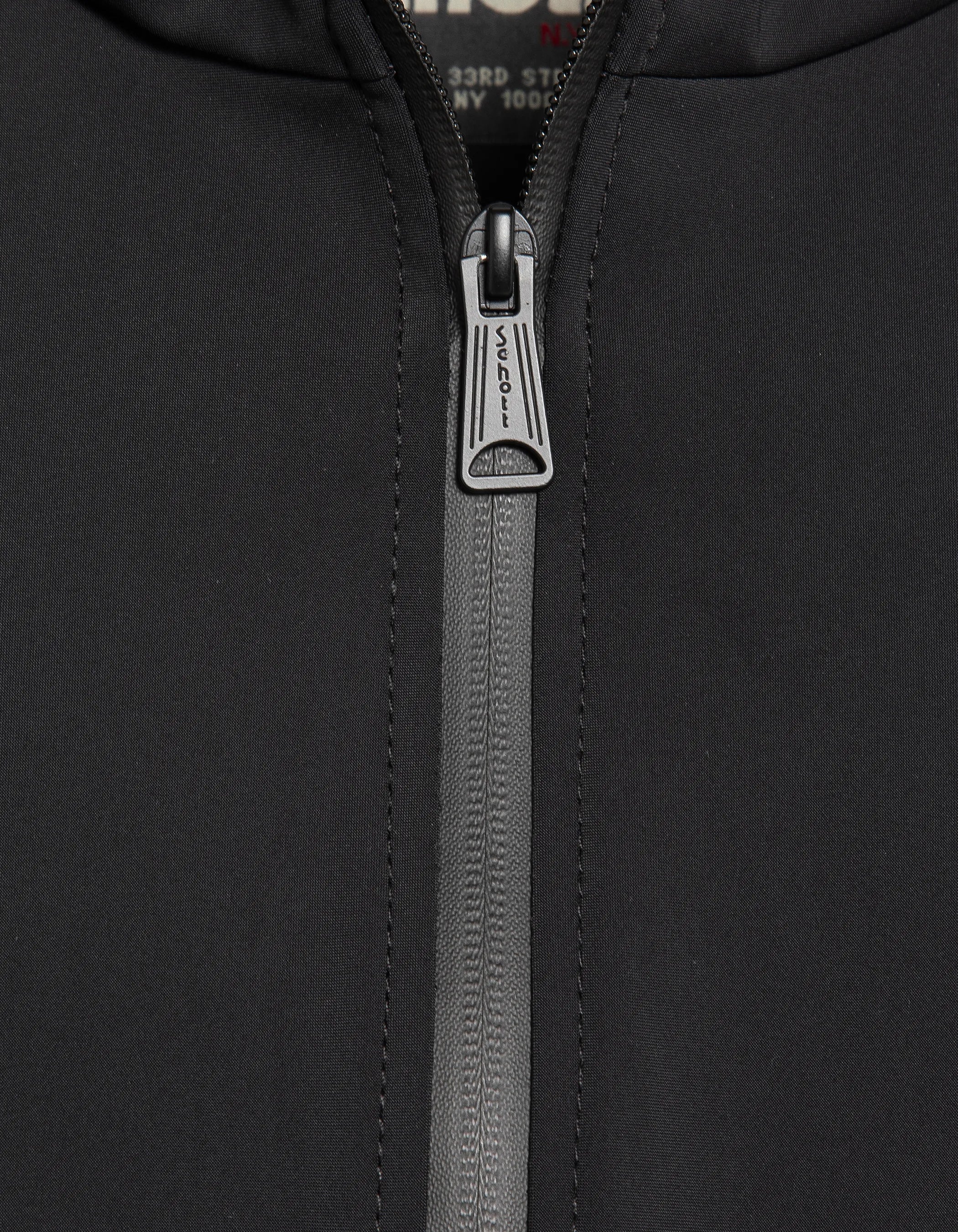 Blouson technique noir à capuche-4