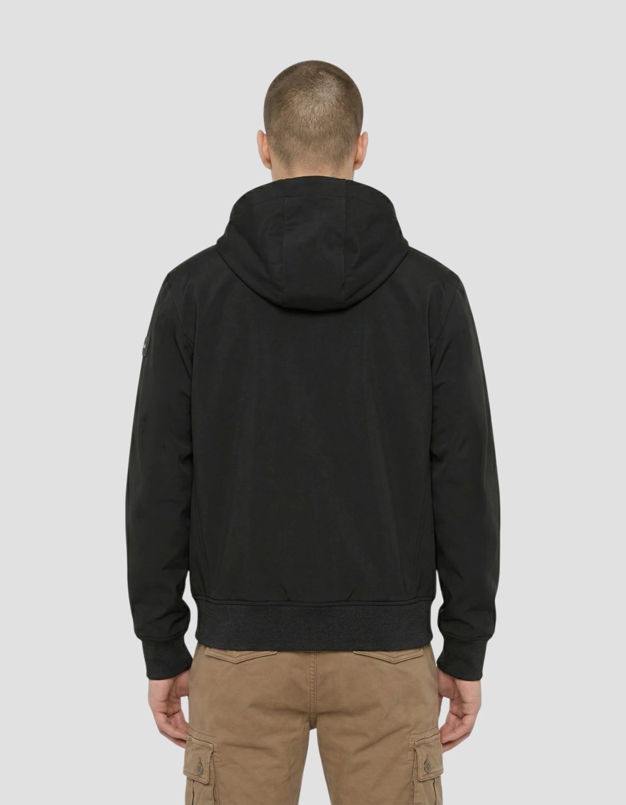 Black technical jacket with hood-4