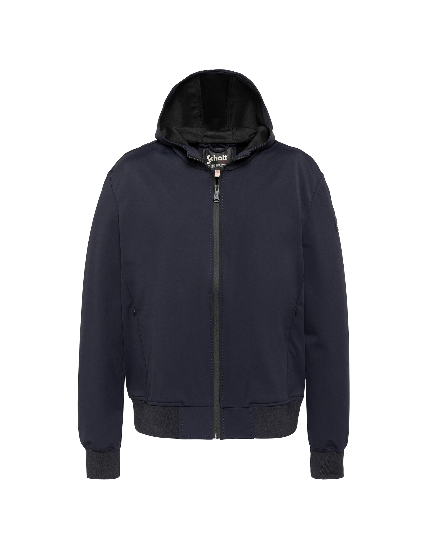 Blouson technique bleu marine à capuche