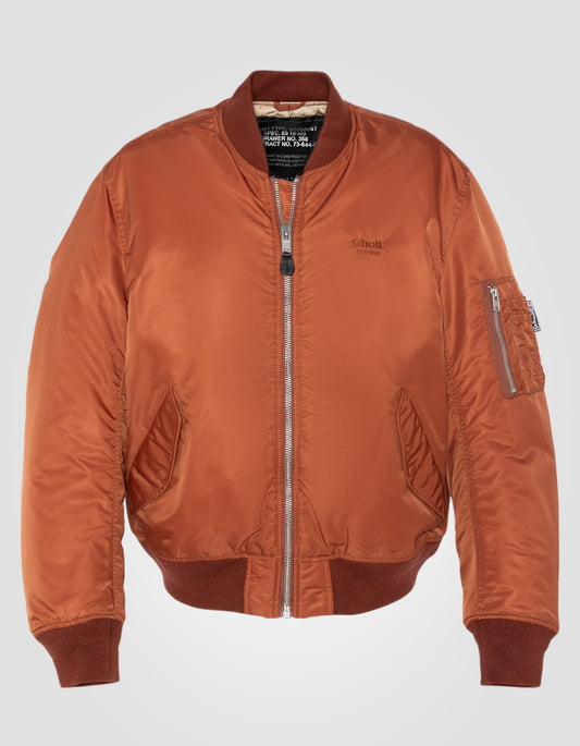 Bomber MA-1 lavé cuivre en nylon recyclé, coupe confort, grande taille