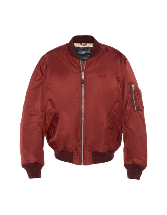 Bomber MA-1 Lavato con cordovan in nylon riciclato, taglio del comfort