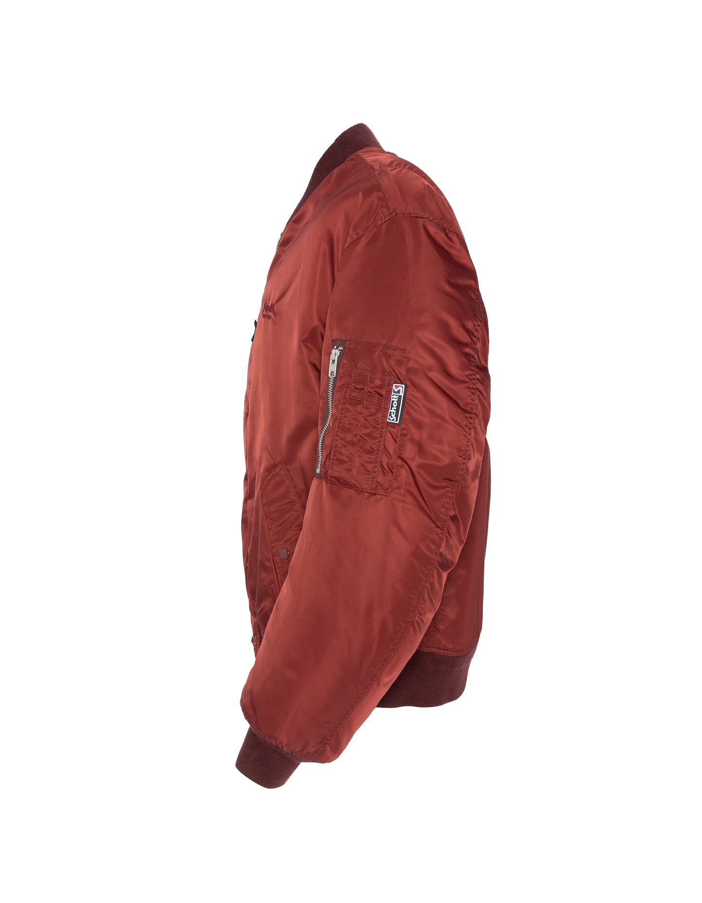 Bomber MA-1 lavé cordovan en nylon recyclé, coupe confort, grande taille