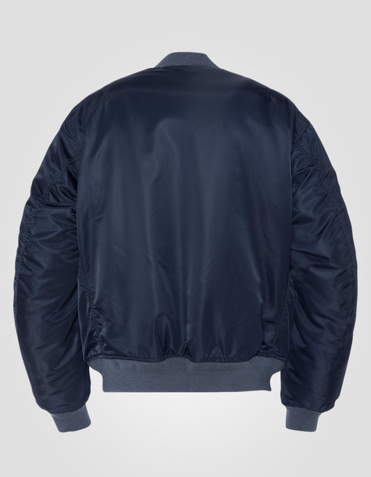 Bomber MA -1 Black Washing in nylon riciclato, taglio di comfort