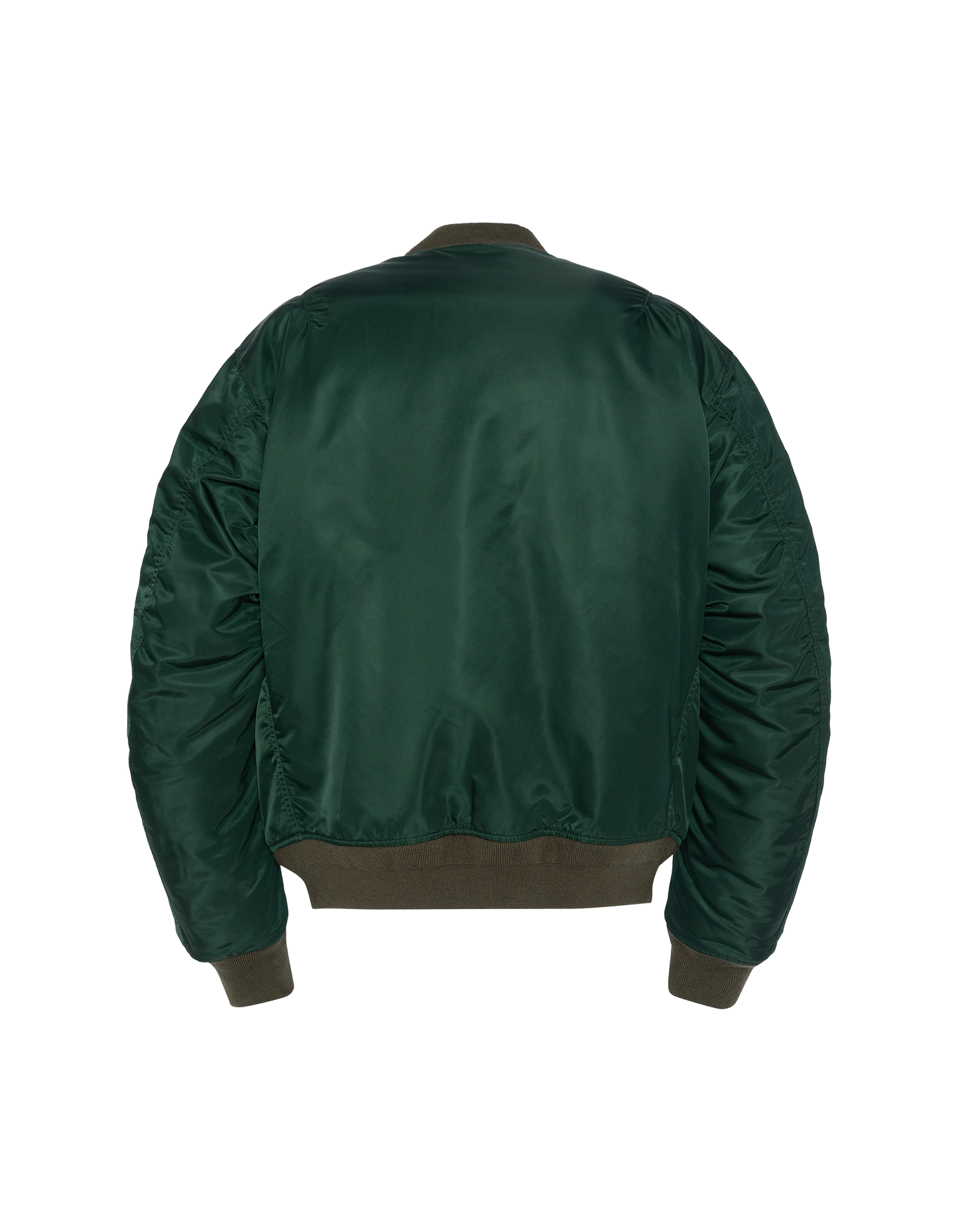 Bomber MA-1 lavé vert forêt en nylon recyclé, coupe confort