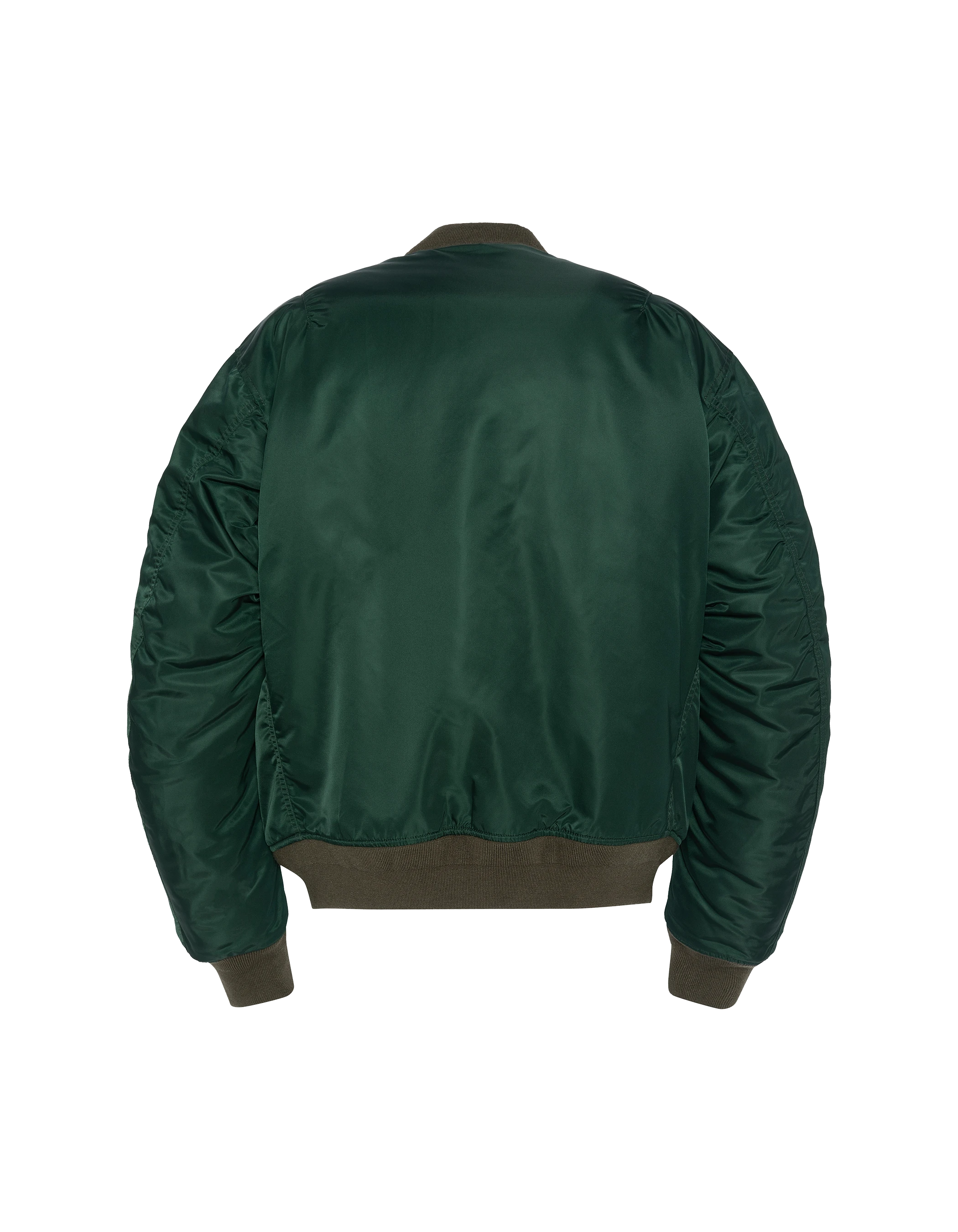 Bomber MA-1 lavé vert forêt en nylon recyclé, coupe confort-2