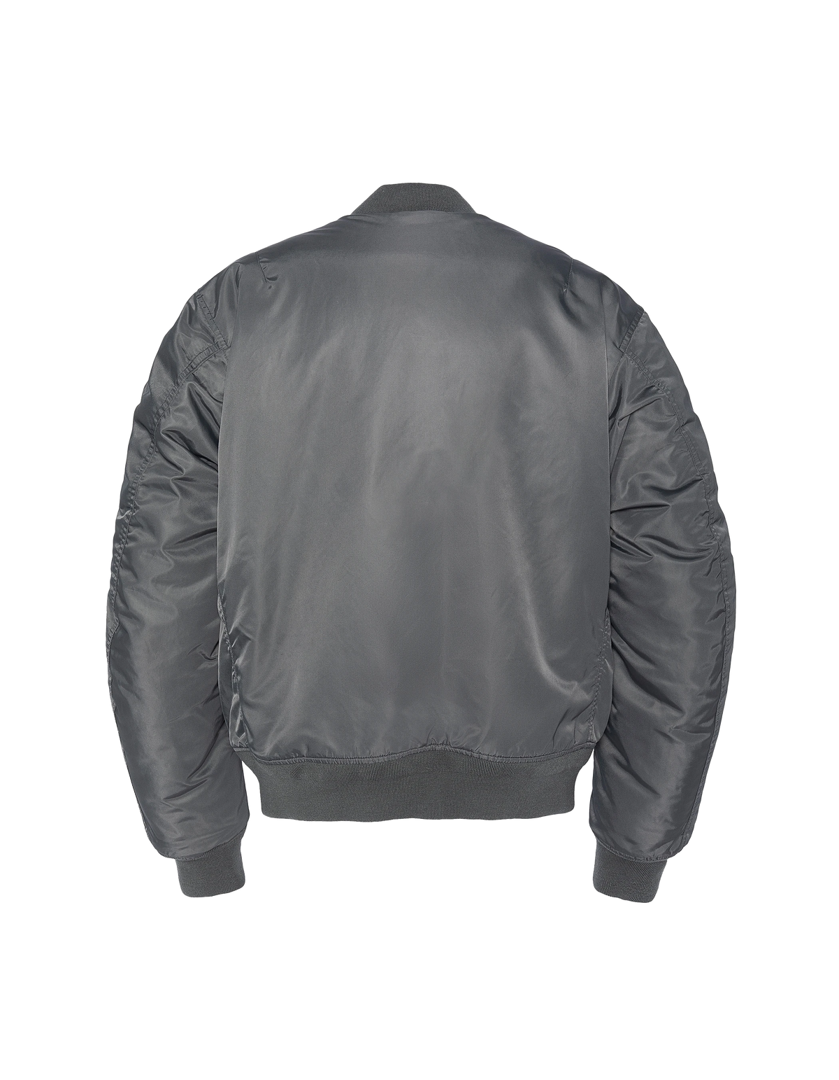 MA-1 pewter washed bomber jacket in recycled nylon, comfort fit MA-1 pewter washed bomber jacket in recycled nylon, comfort fit