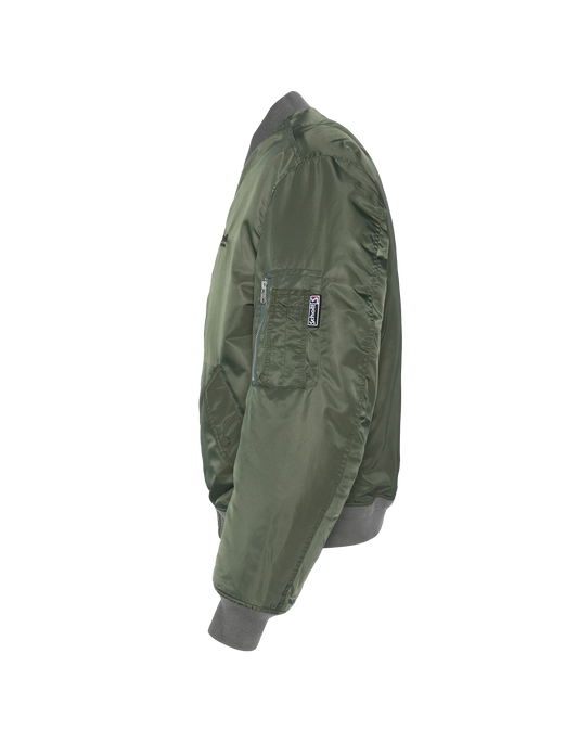 Recycled Nylon washed MA-1 cordovan bomber jacket, comfort fit