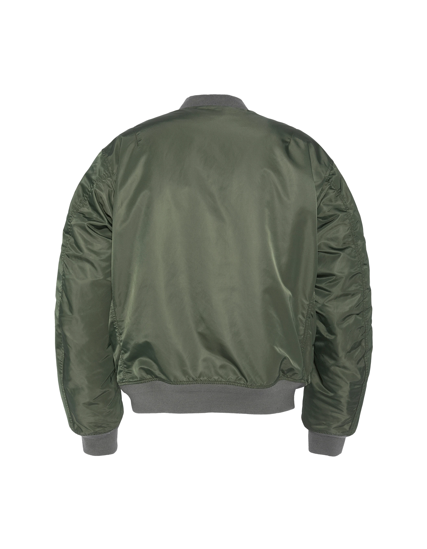 Bomber MA-1 lavé vert en nylon recyclé, coupe confort